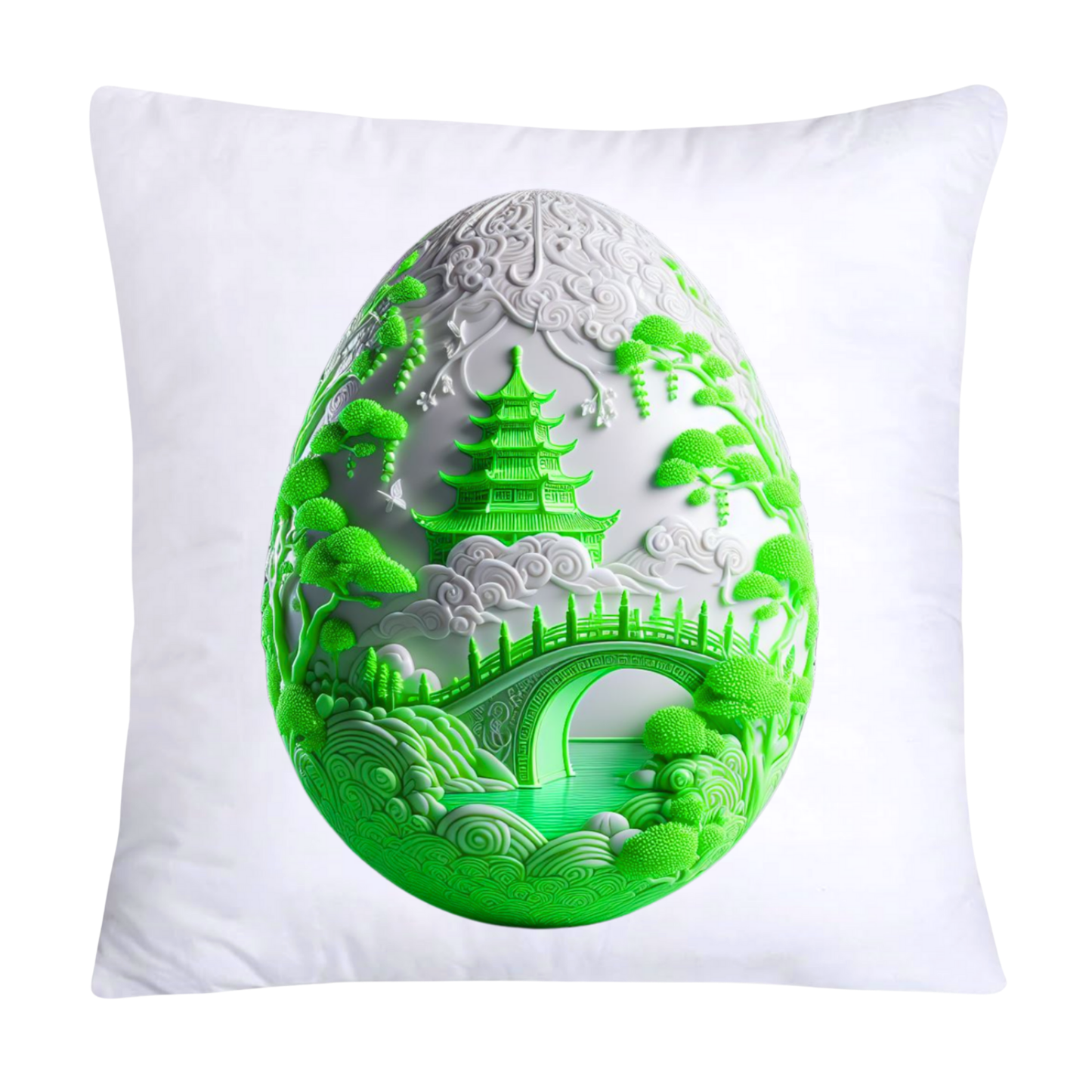 Green Willow Classic Egg 18x18 Pillow Covers-1020