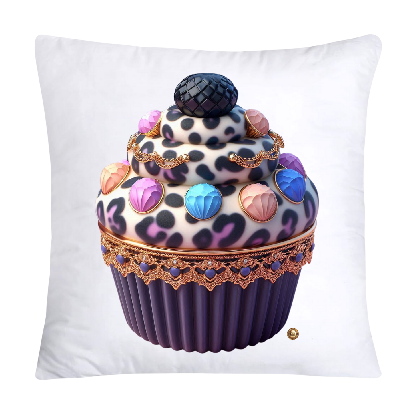 Wild Animal Print Cupcake Throw Pillow Covers 18X18-3714