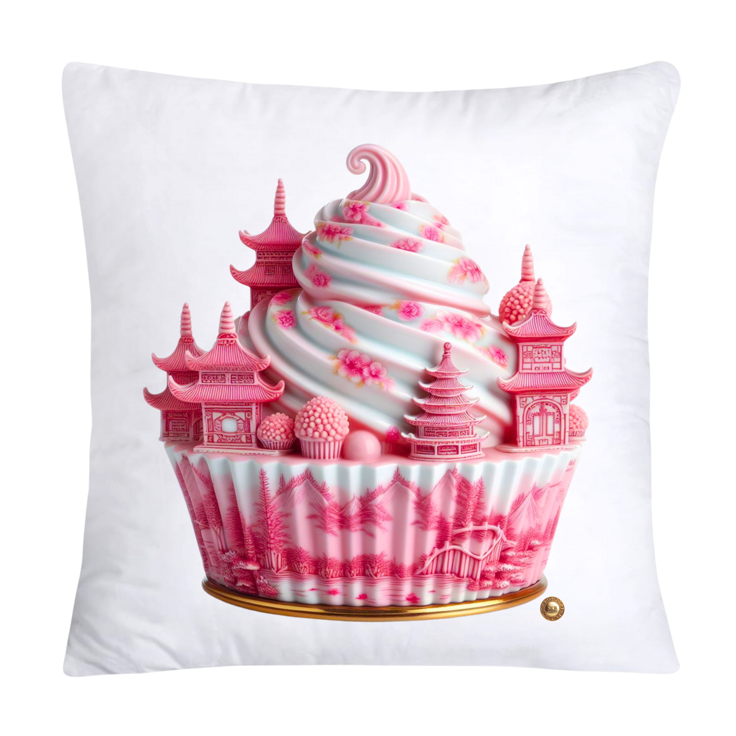 Pink Willow 18x18 Chinoiserie Cupcake Pillow Covers-4756