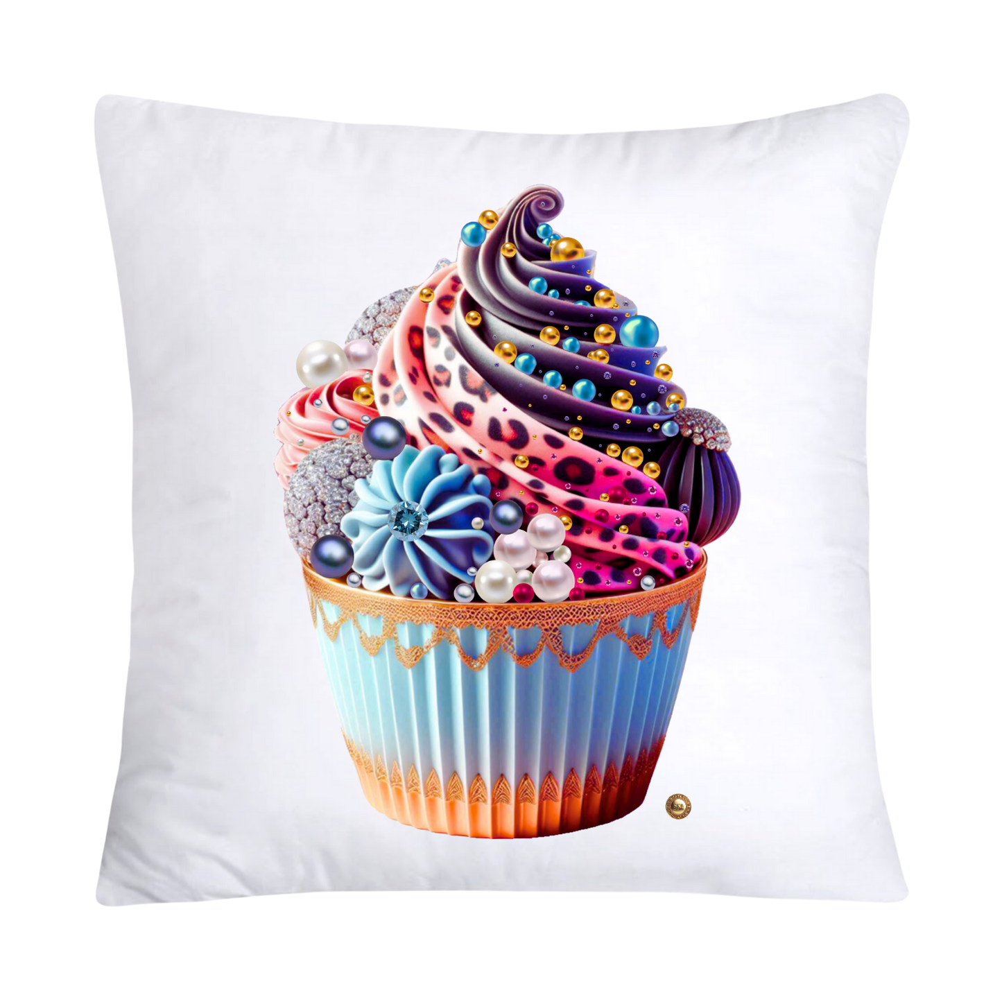 Wild Animal Print Cupcake Throw Pillow Covers 18x18-2164
