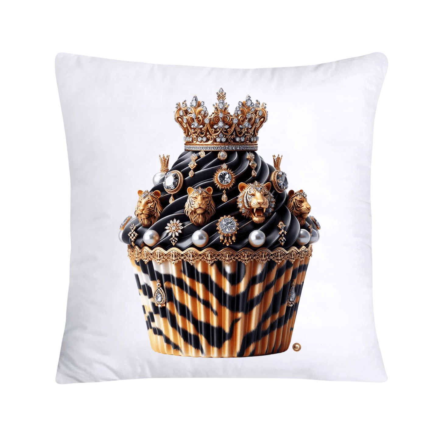 Royal and Wild Animal Print Cupcake Pillow Covers 18”X18”-3444