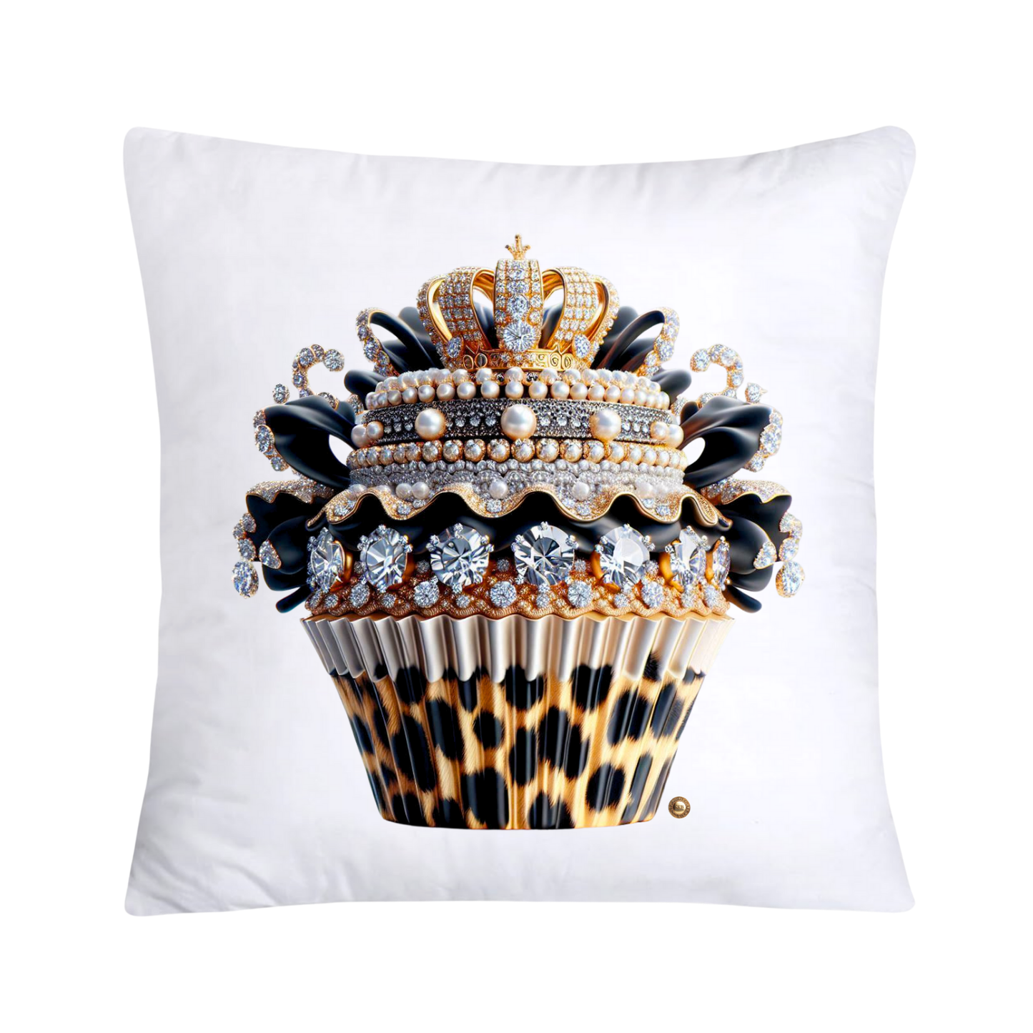 Royal and Wild Animal Print Cupcake Pillow Covers 18x18-3396