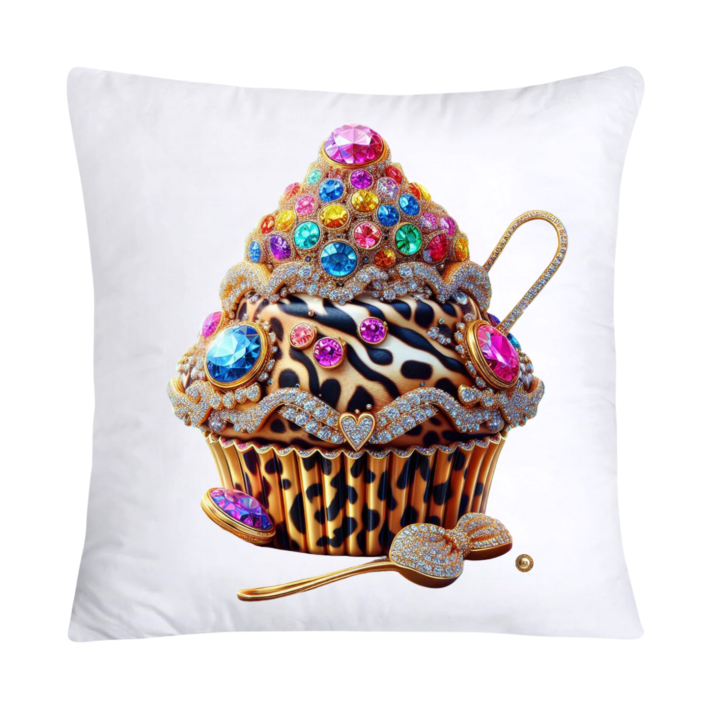 Wild Animal Print Cupcake Throw Pillow Covers 18x18-2159