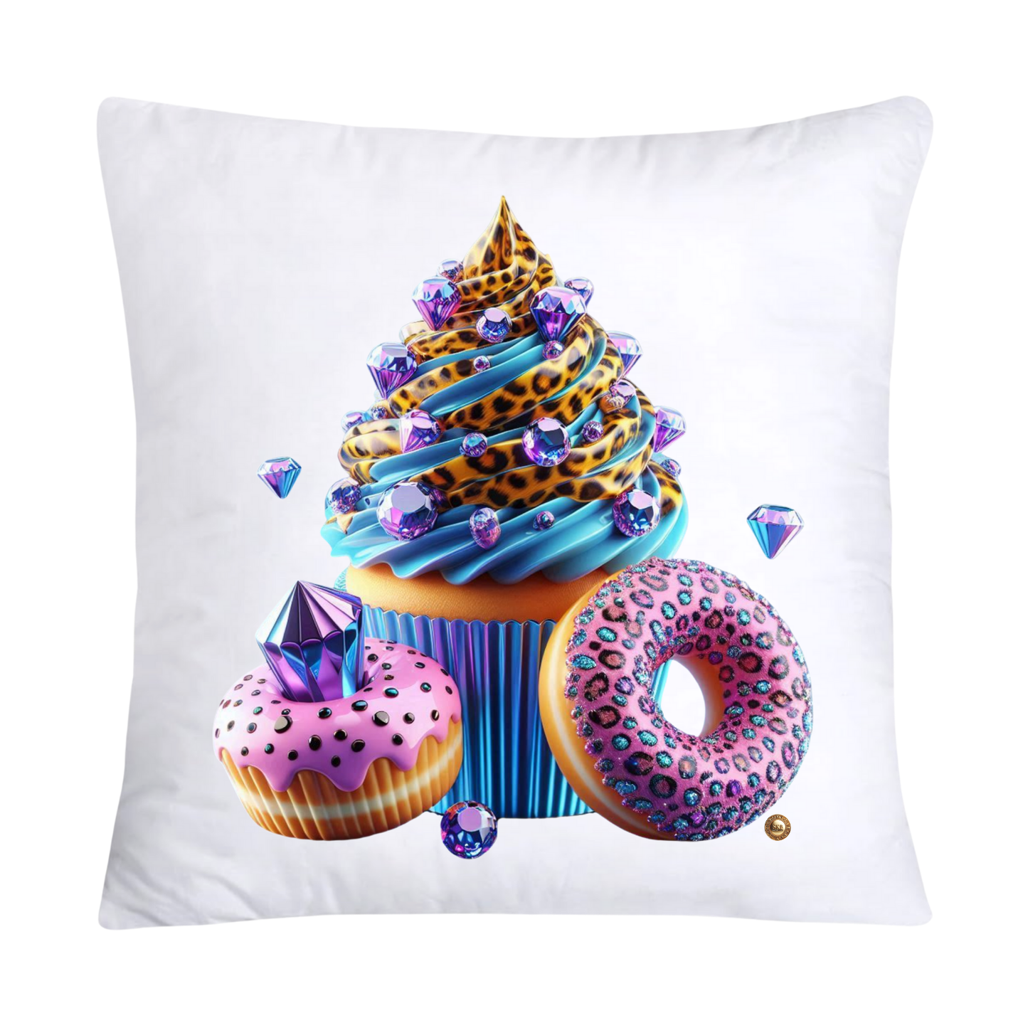Wild Animal Print Cupcake Throw Pillow Covers 18x18-2165