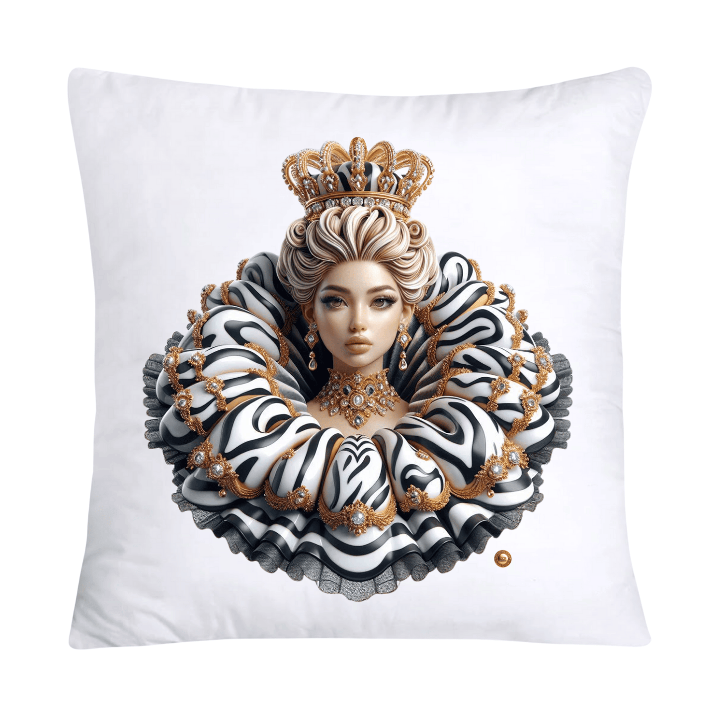 18x18 Wild Royal Animal Print Donut Pillow Covers-2007