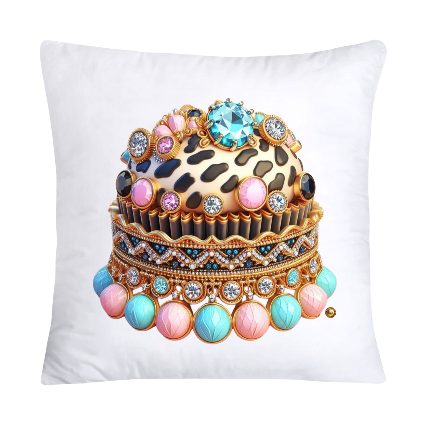 Wild Animal Print Cupcake Throw Pillow Covers 18x18-336