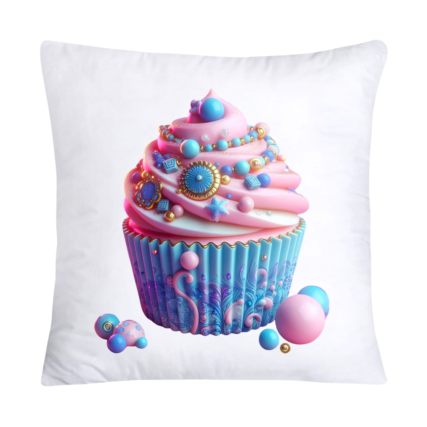 Pastel Cupcakes and Candy Pillow Covers 18x18-2420