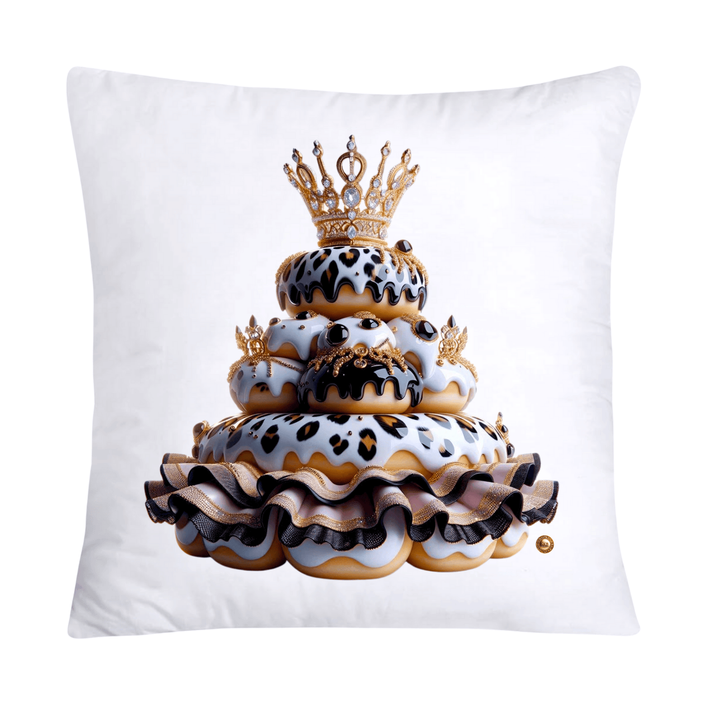 18x18 Wild Royal Animal Print Donut Pillow Covers-2018