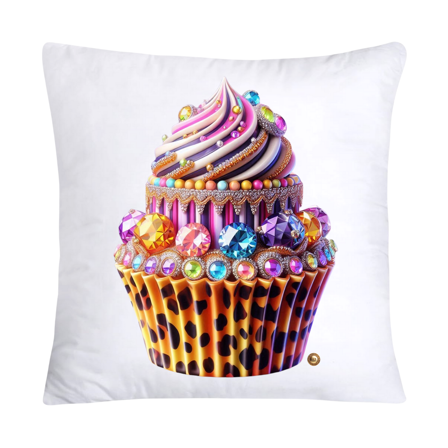 Wild Animal Print Cupcake Throw Pillow Covers 18x18-919
