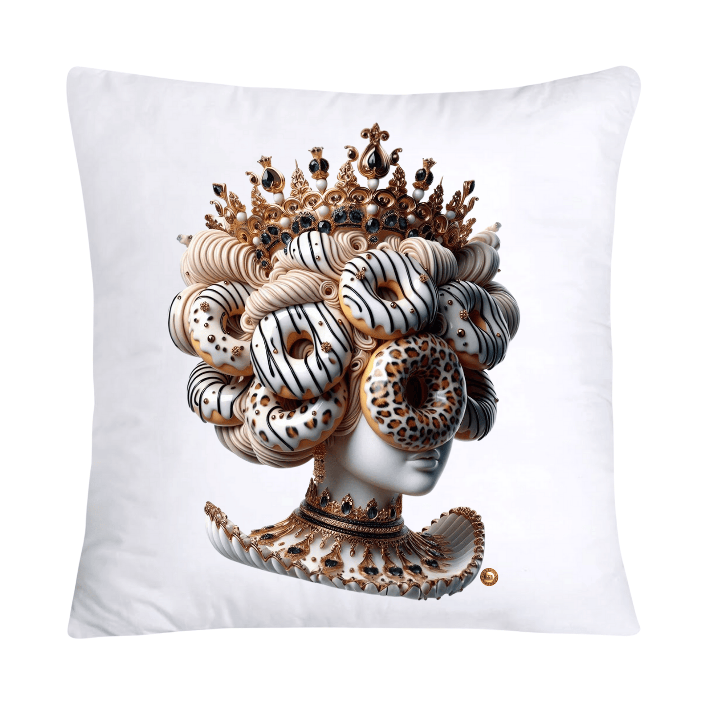 18x18 Wild Royal Animal Print Donut Pillow Covers-1999