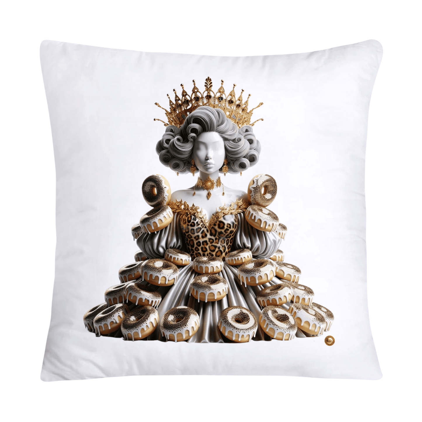 18x18 Wild Royal Animal Print Donut Pillow Covers-2004