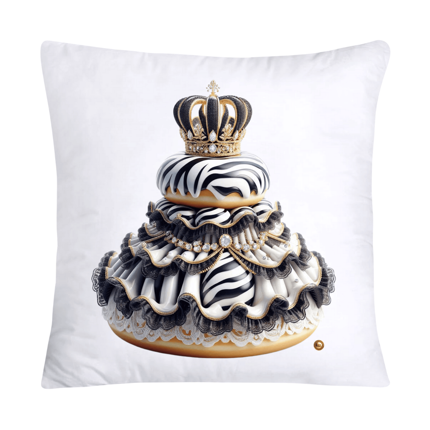 18x18 Wild Royal Animal Print Donut Pillow Covers-2019