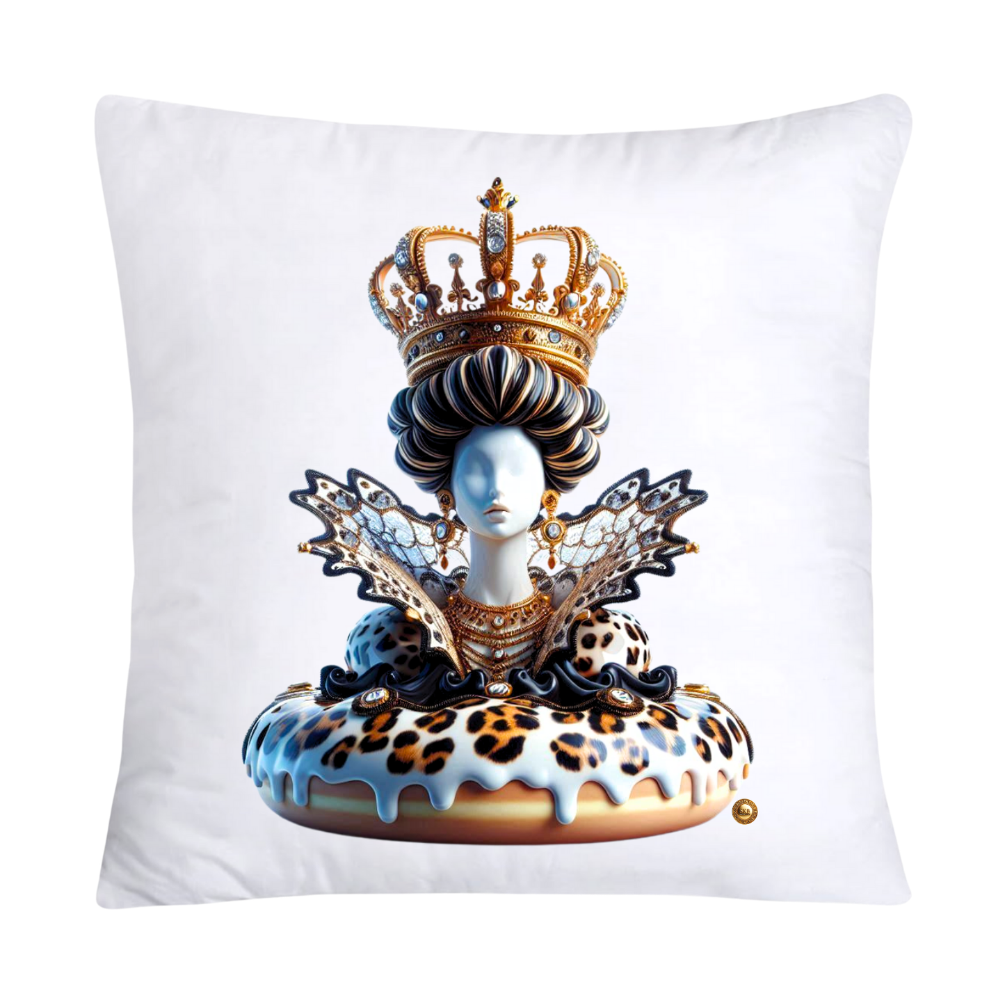 18x18 Wild Royal Animal Print Donut Pillow Covers-2001