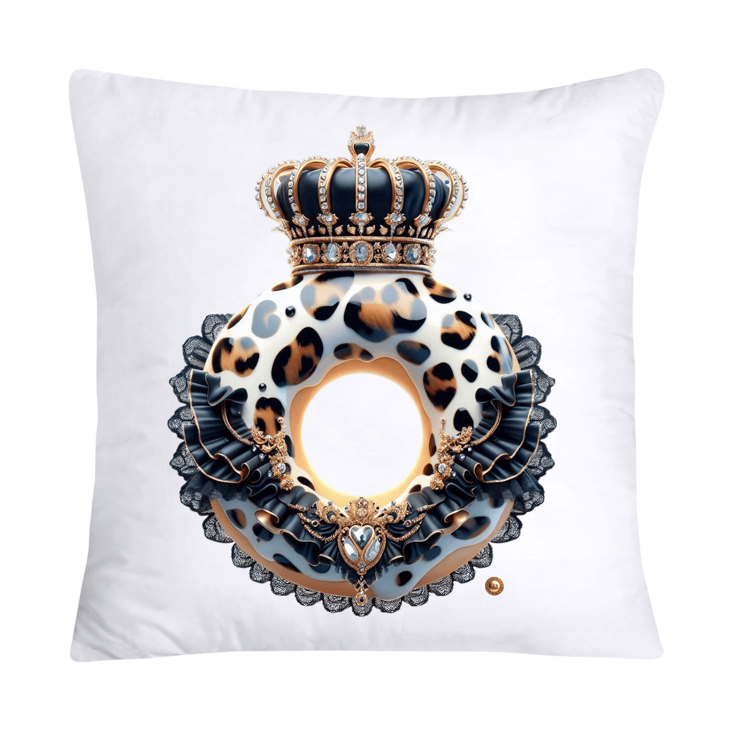 18x18 Wild Royal Animal Print Donut Pillow Covers-2017