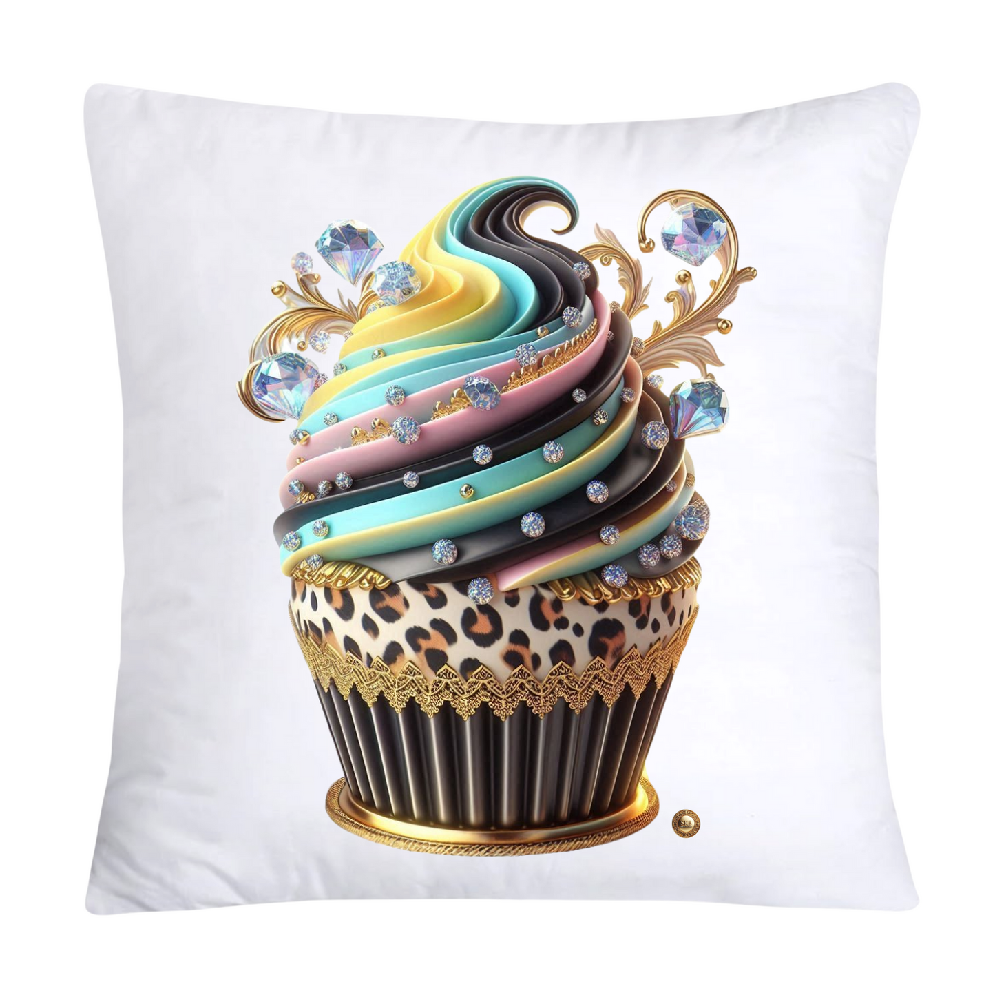 Wild Animal Print Cupcake Throw Pillow Covers 18X18-3748