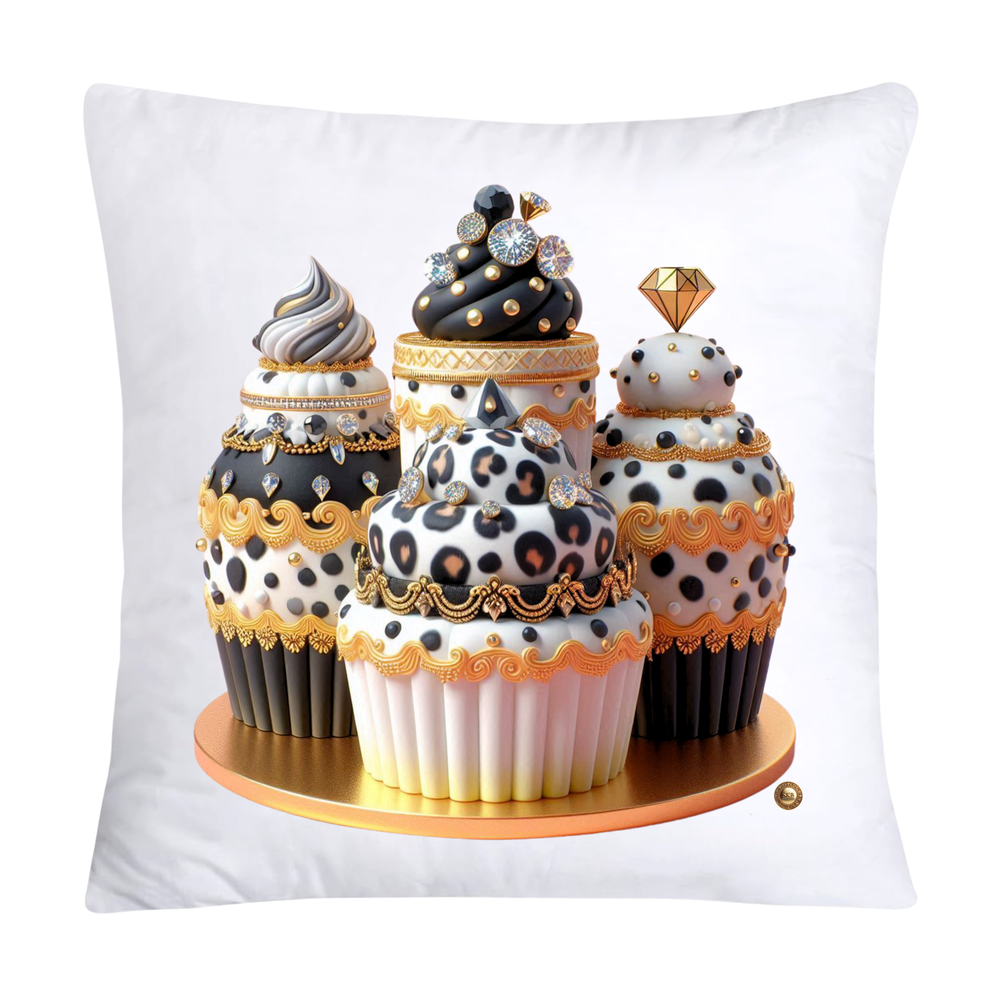 Wild Animal Print Cupcake Throw Pillow Covers 18X18-3710