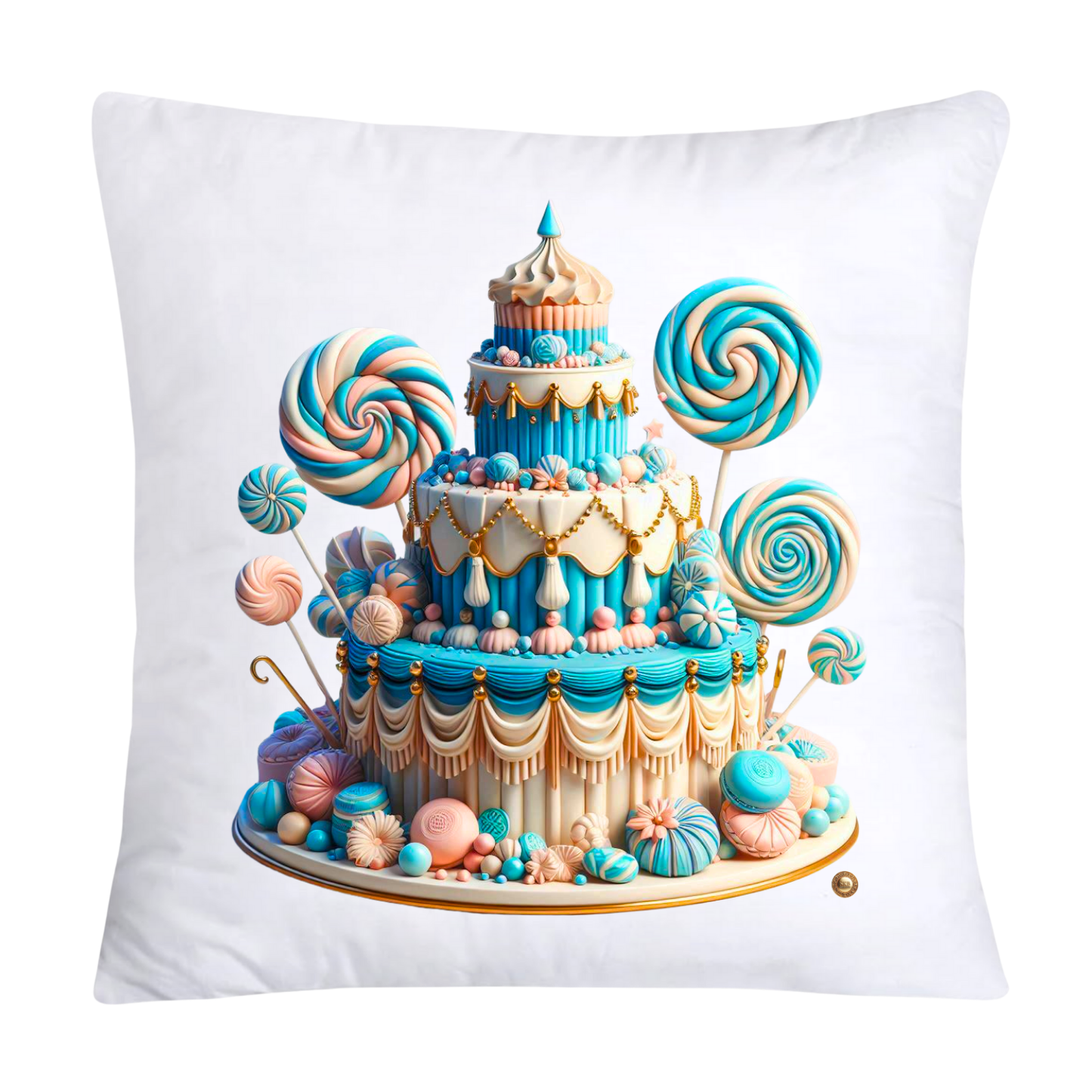 18x18 Pastel Cakes Donuts and Candy Pillow Covers-2544