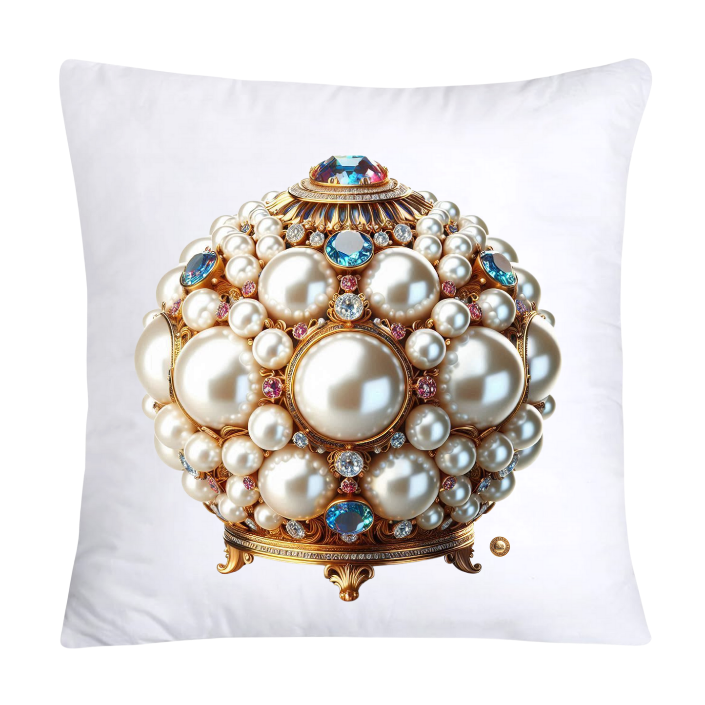 Beautiful Gold, Pearl and Diamond Orb/Ball 18x18 Pillow Covers-5730