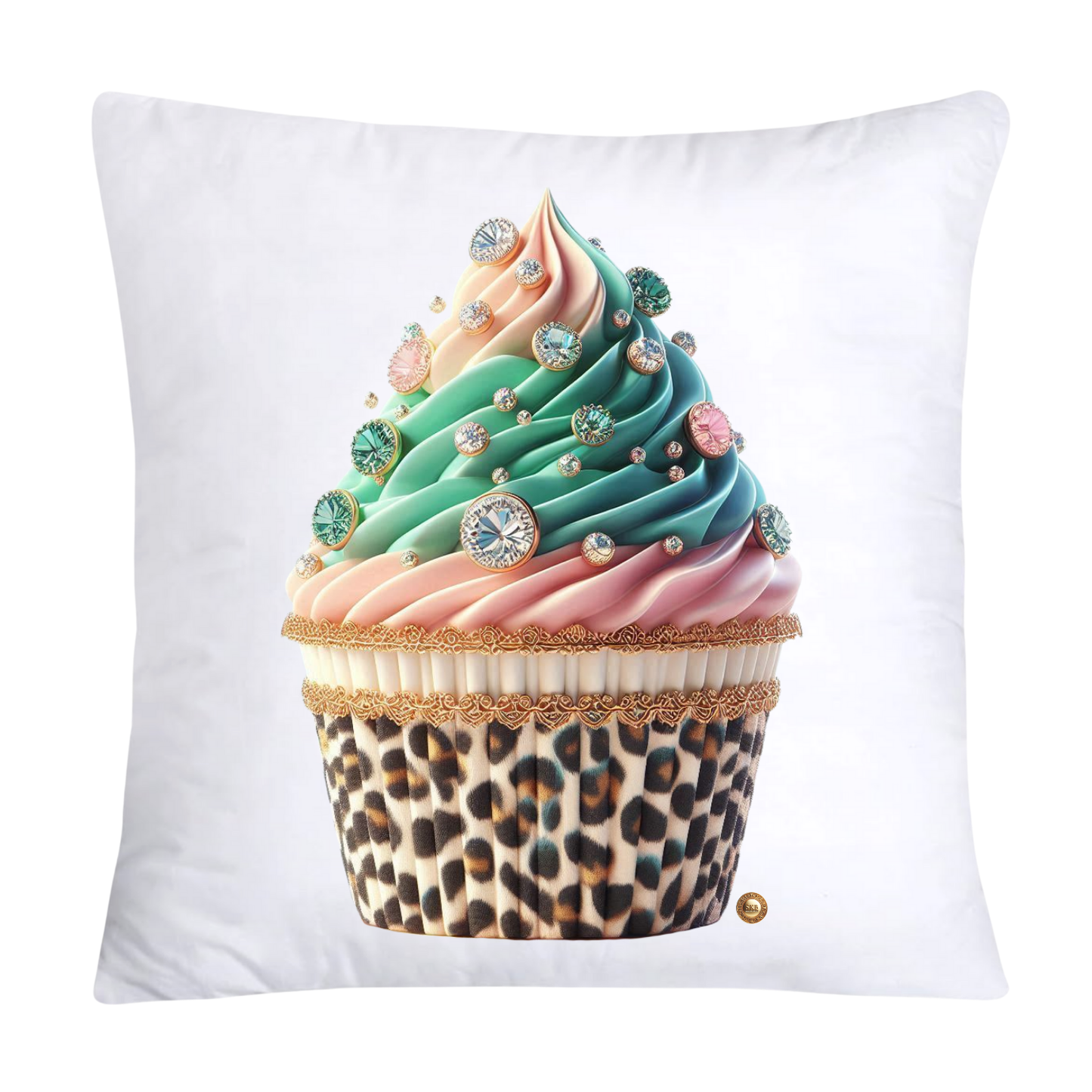 Wild Animal Print Cupcake Throw Pillow Covers 18X18-3709