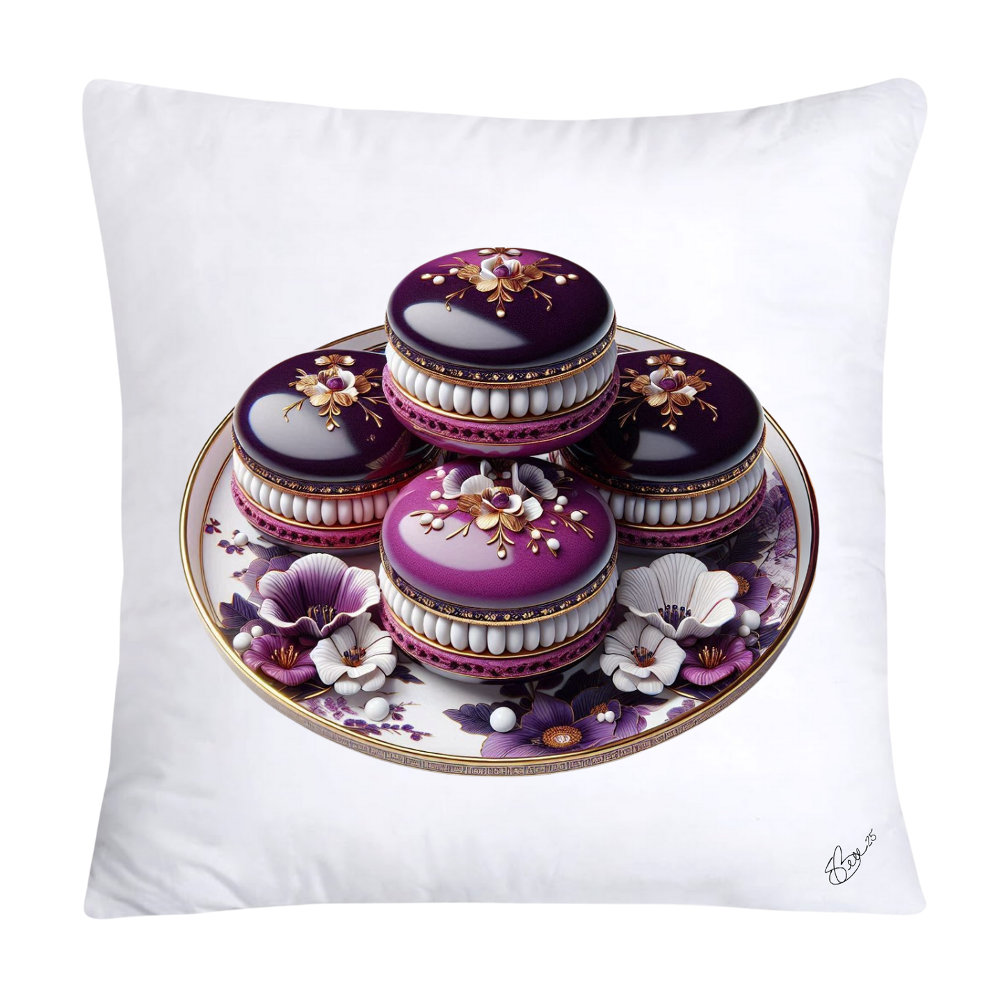 Purple Willow Sweetest Macaroon Throw Pillow Covers-255