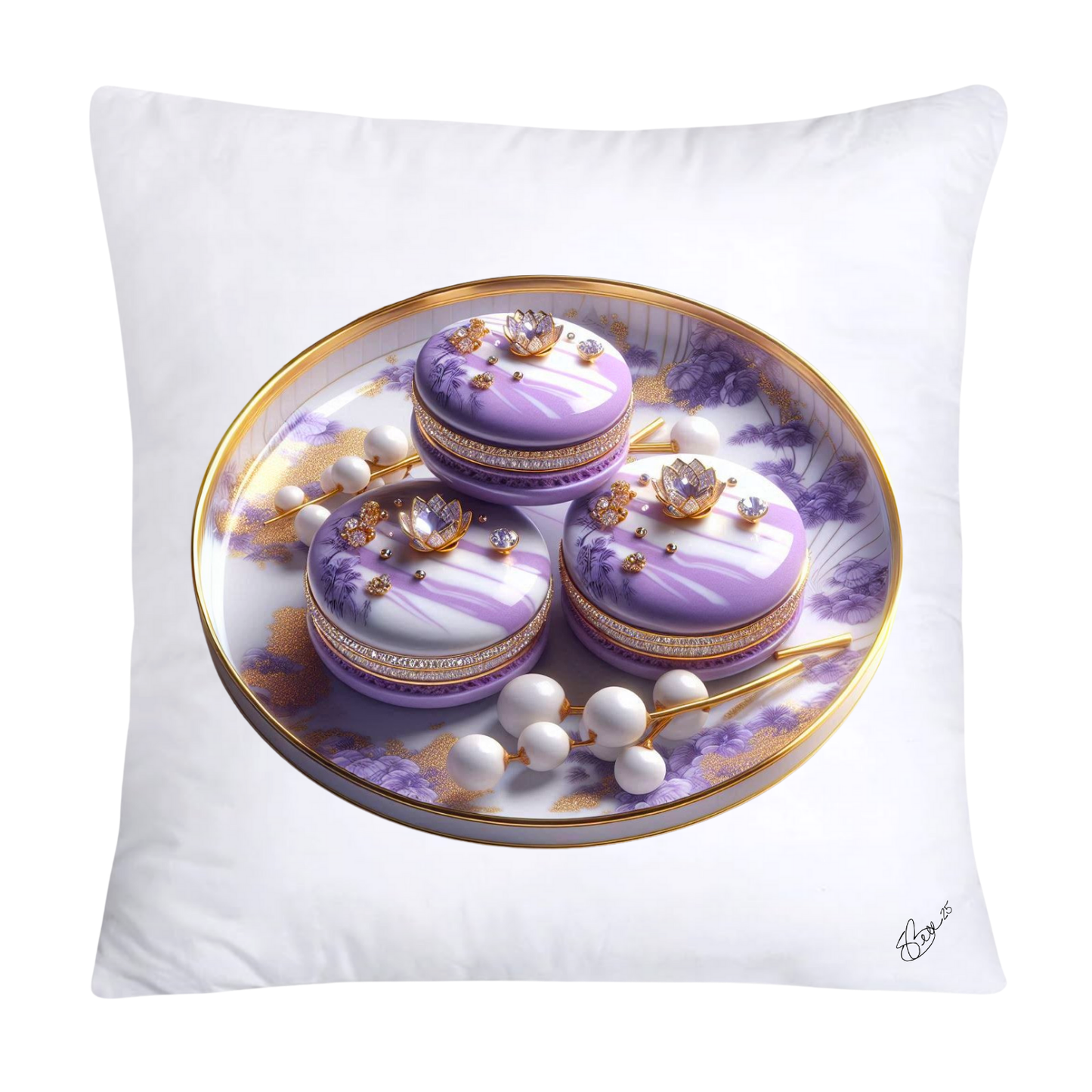 Purple Willow Sweetest Macaroon Throw Pillow Covers-257