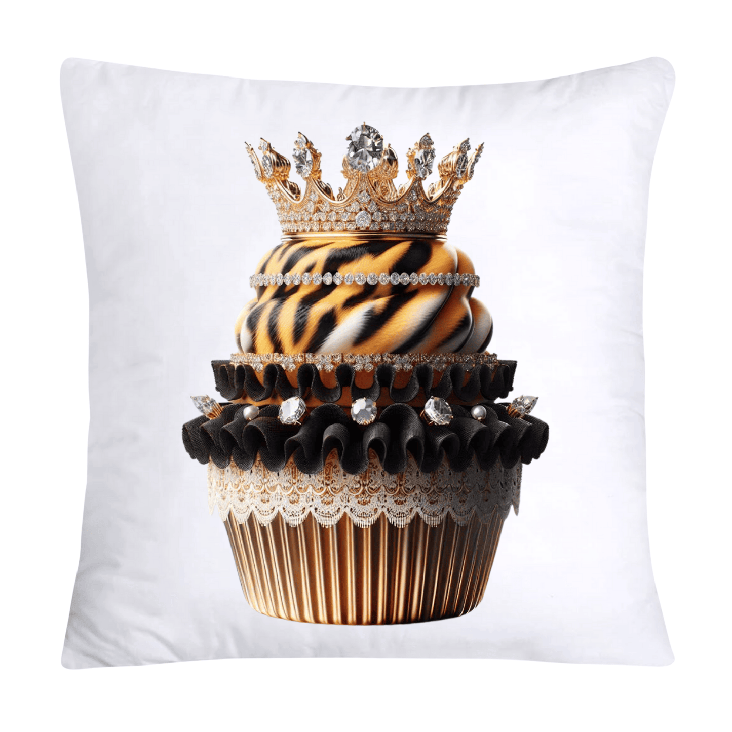 Royal and Wild Animal Print Cupcake Pillow Covers 18x18-357
