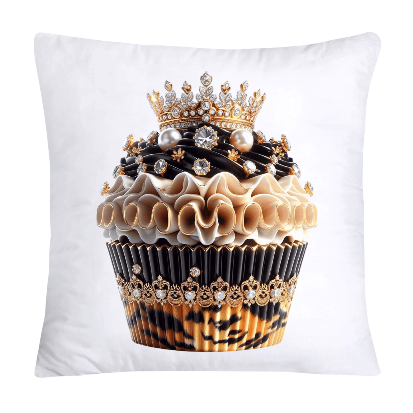 Royal and Wild Animal Print Cupcake Pillow Covers 18x18-358