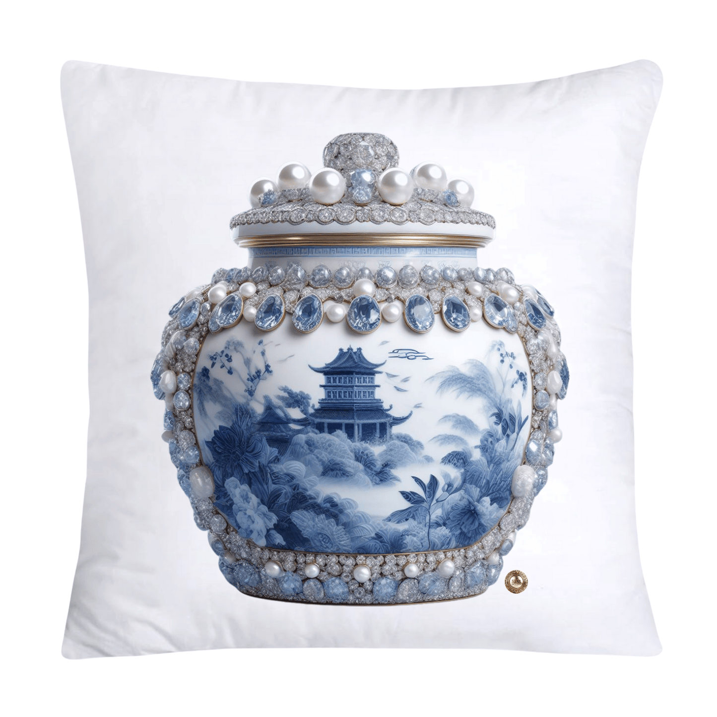 Blue and White Willow Ginger Jar Pillow Covers-73