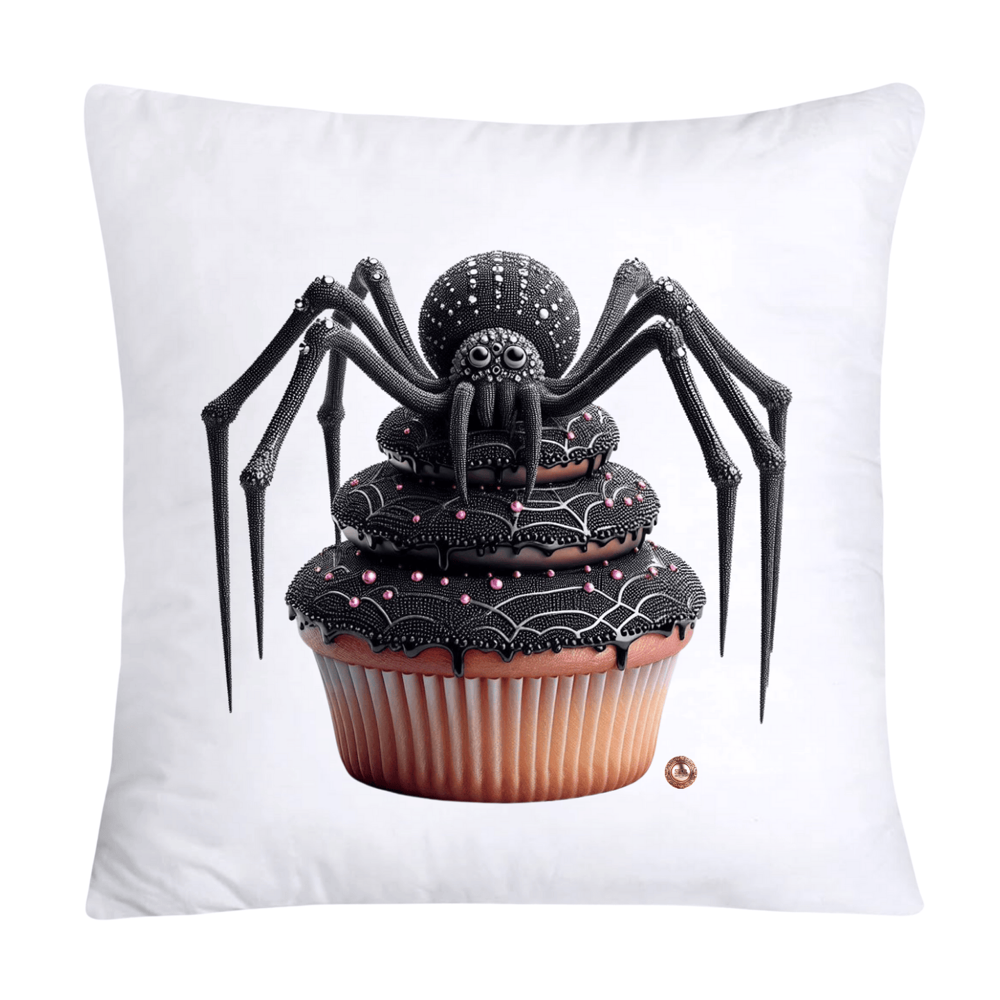 Sugar Crawler Spiders and Vivid Cupcake Throw Pillow Covers-2622