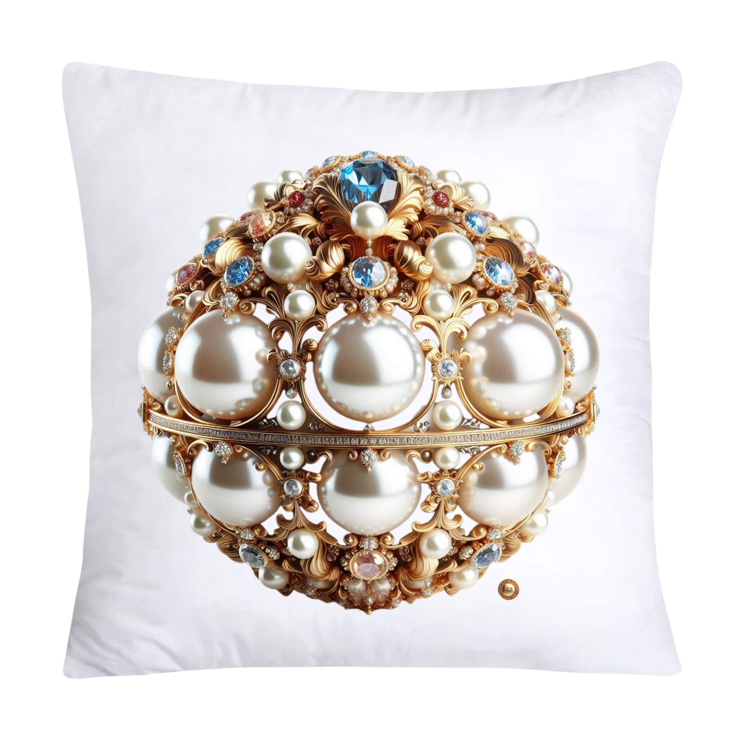 Beautiful Gold, Pearl and Diamond Orb/Ball 18x18 Pillow Covers-5724