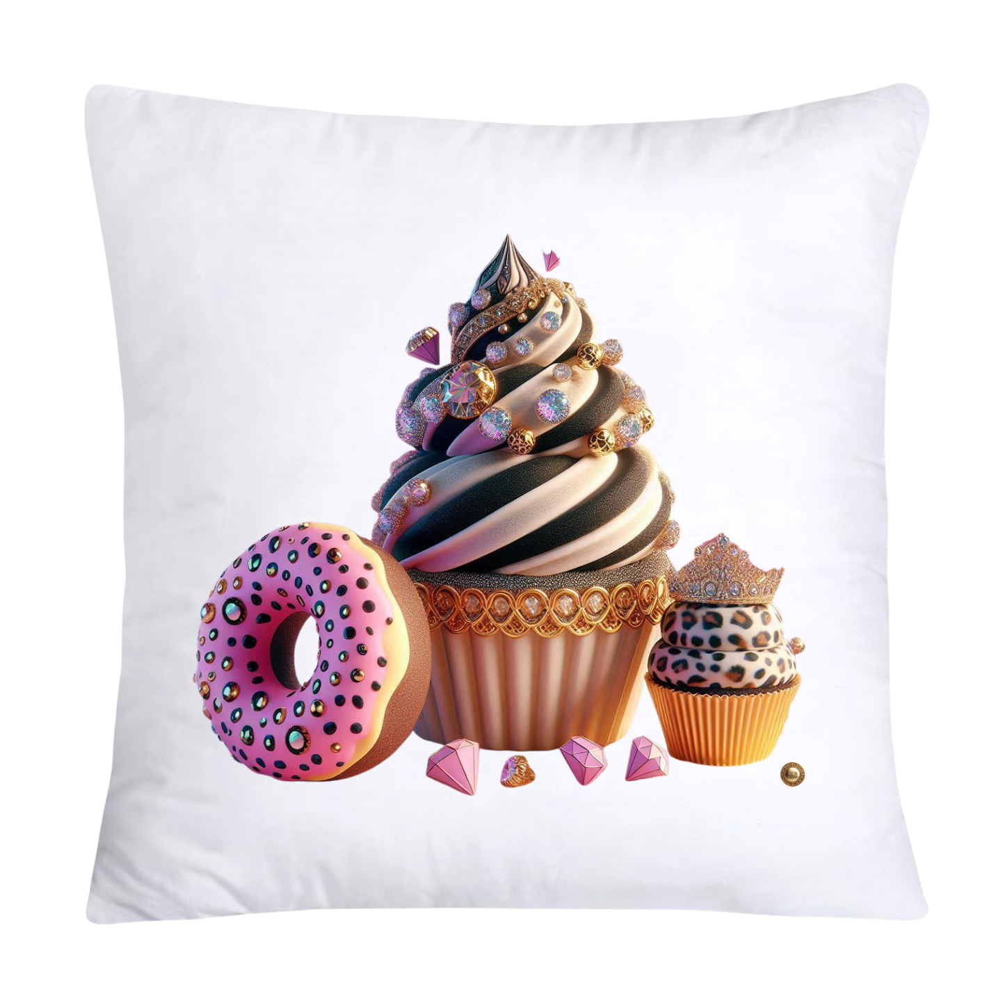 Wild Animal Print Cupcake Throw Pillow Covers 18X18-3729