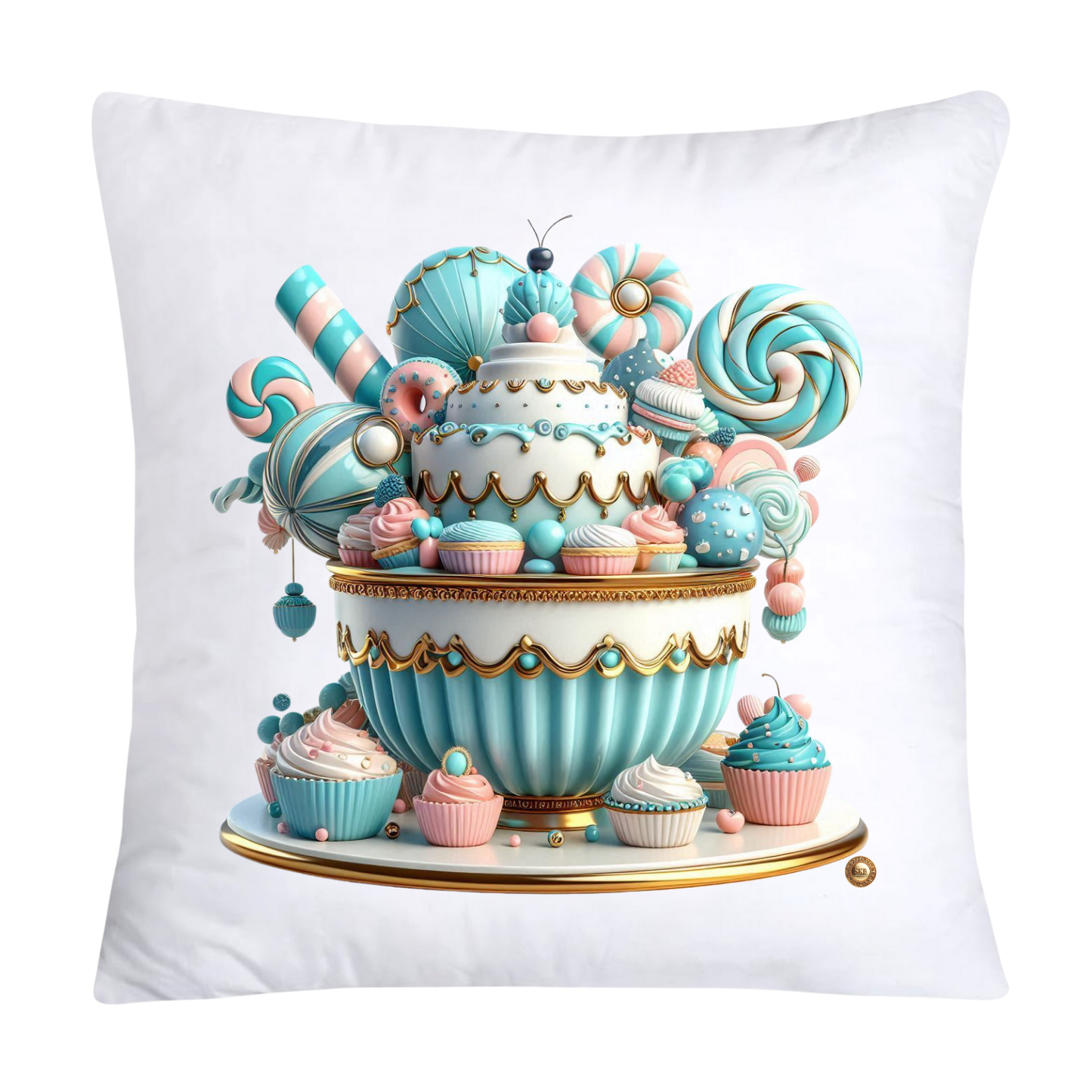 18x18 Pastel Cakes Donuts and Candy Pillow Covers-2540