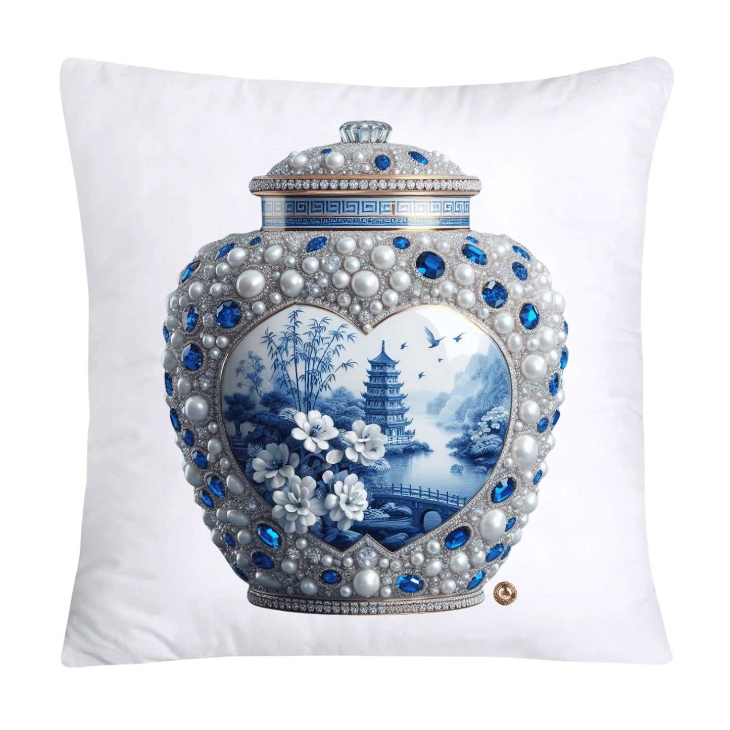 Blue and White Willow Ginger Jar 18x18 Pillow Covers-5251