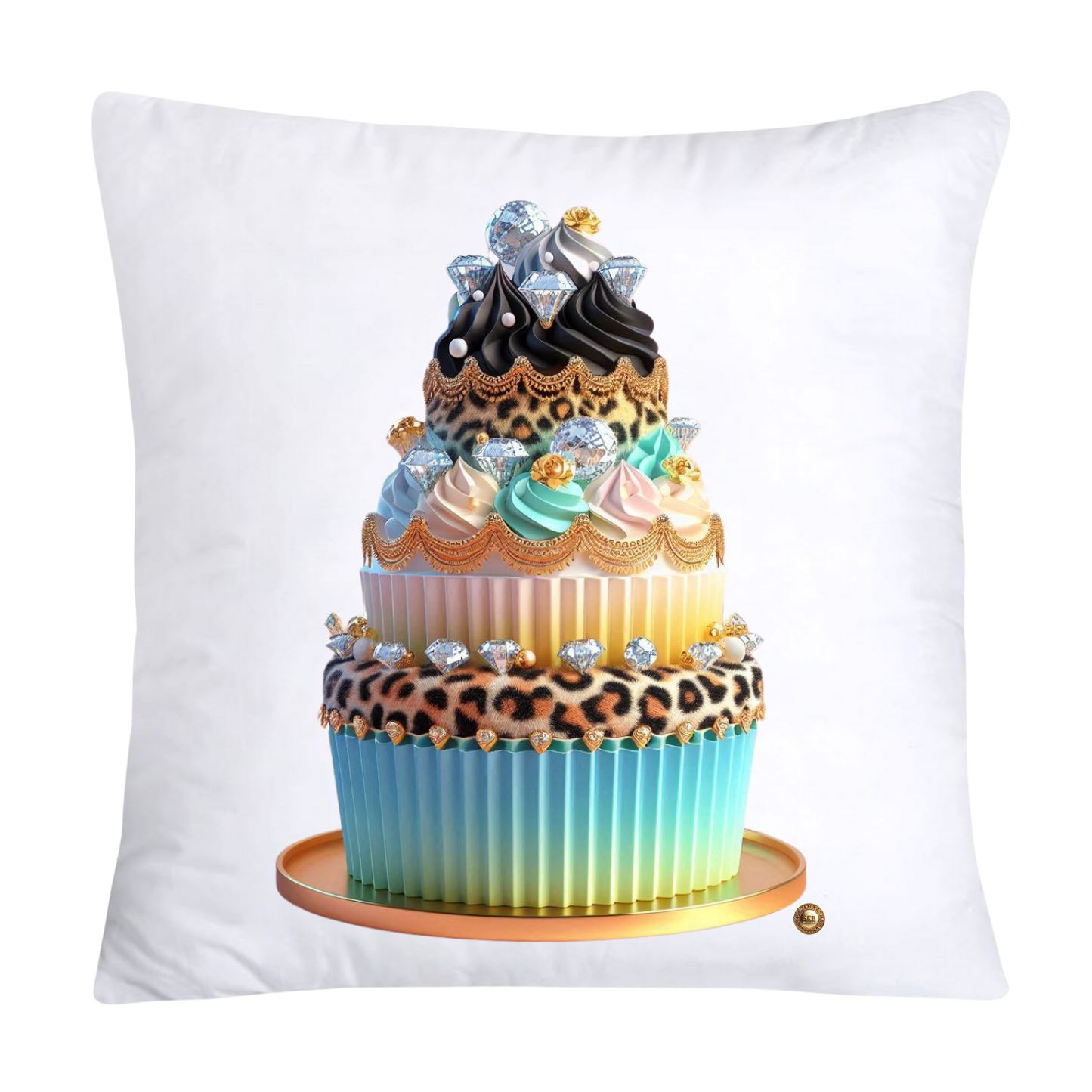 Wild Animal Print Cupcake Throw Pillow Covers 18X18-3740