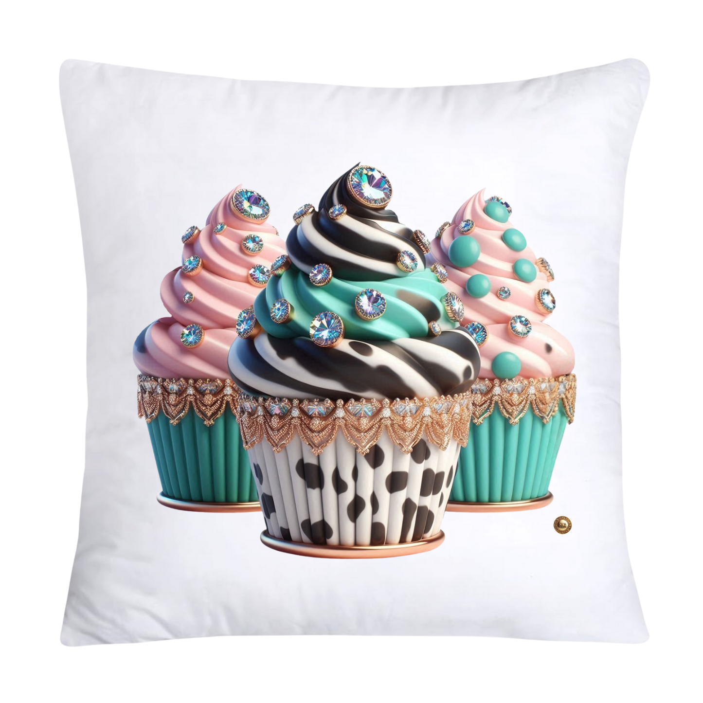 Wild Animal Print Cupcake Throw Pillow Covers 18X18-3739