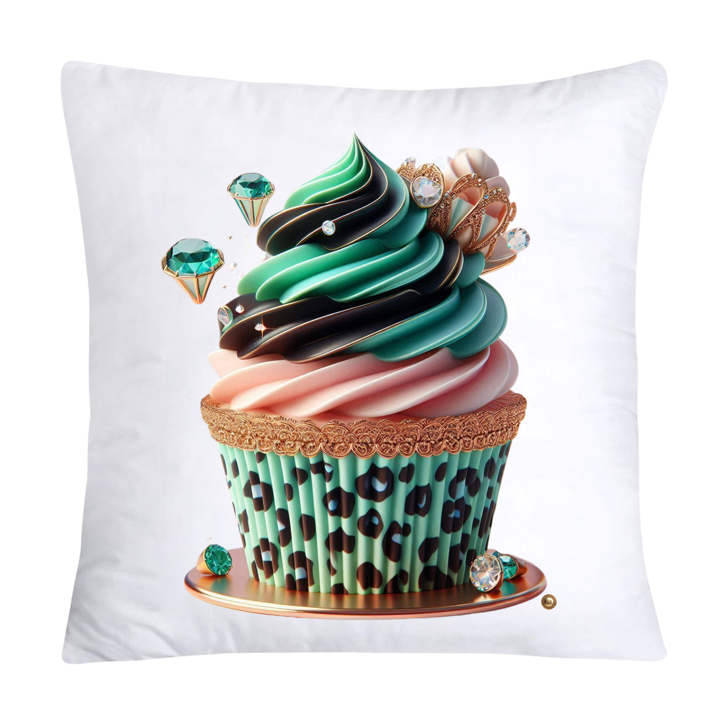 Wild Animal Print Cupcake Throw Pillow Covers 18X18-3718