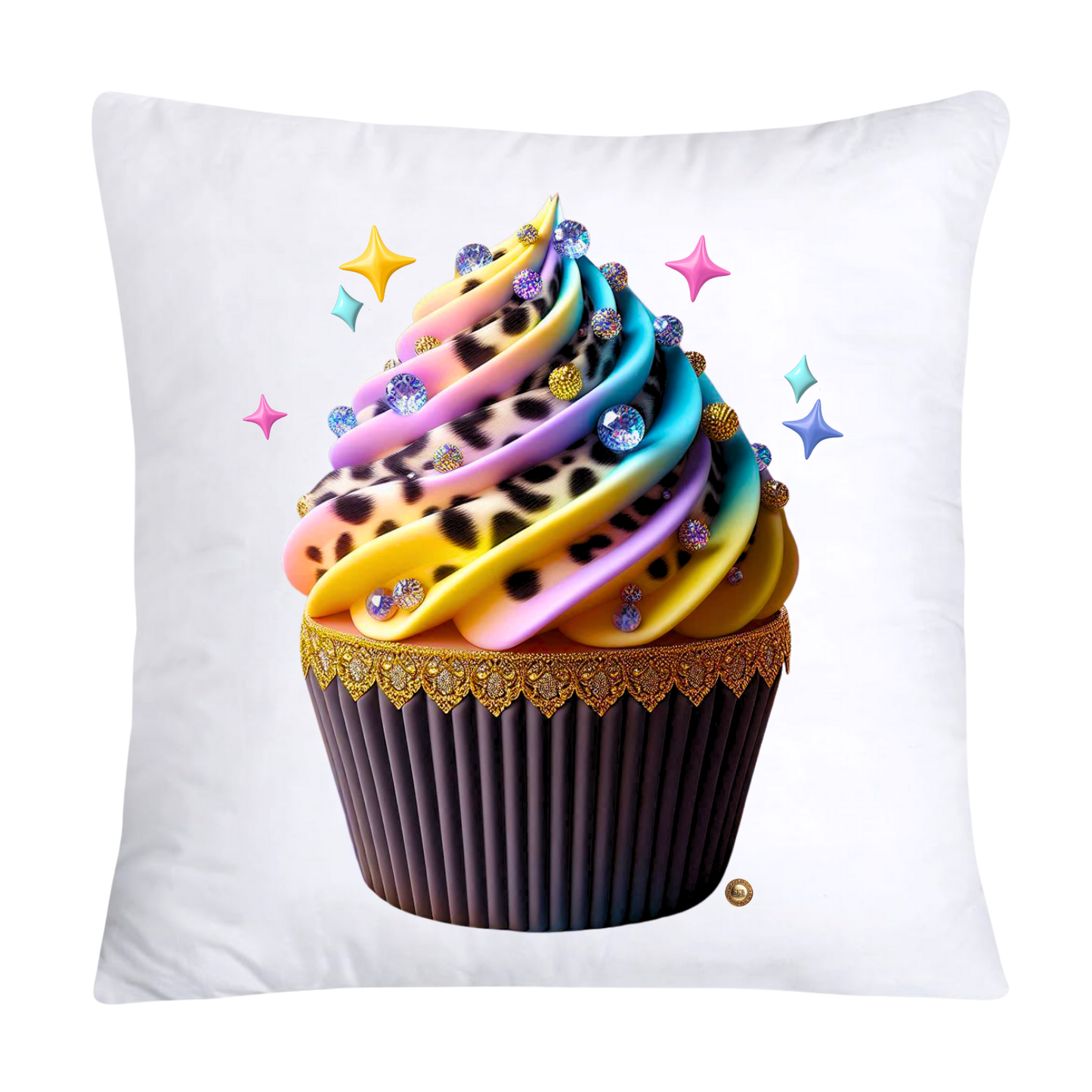Wild Animal Print Cupcake Throw Pillow Covers 18X18-3750