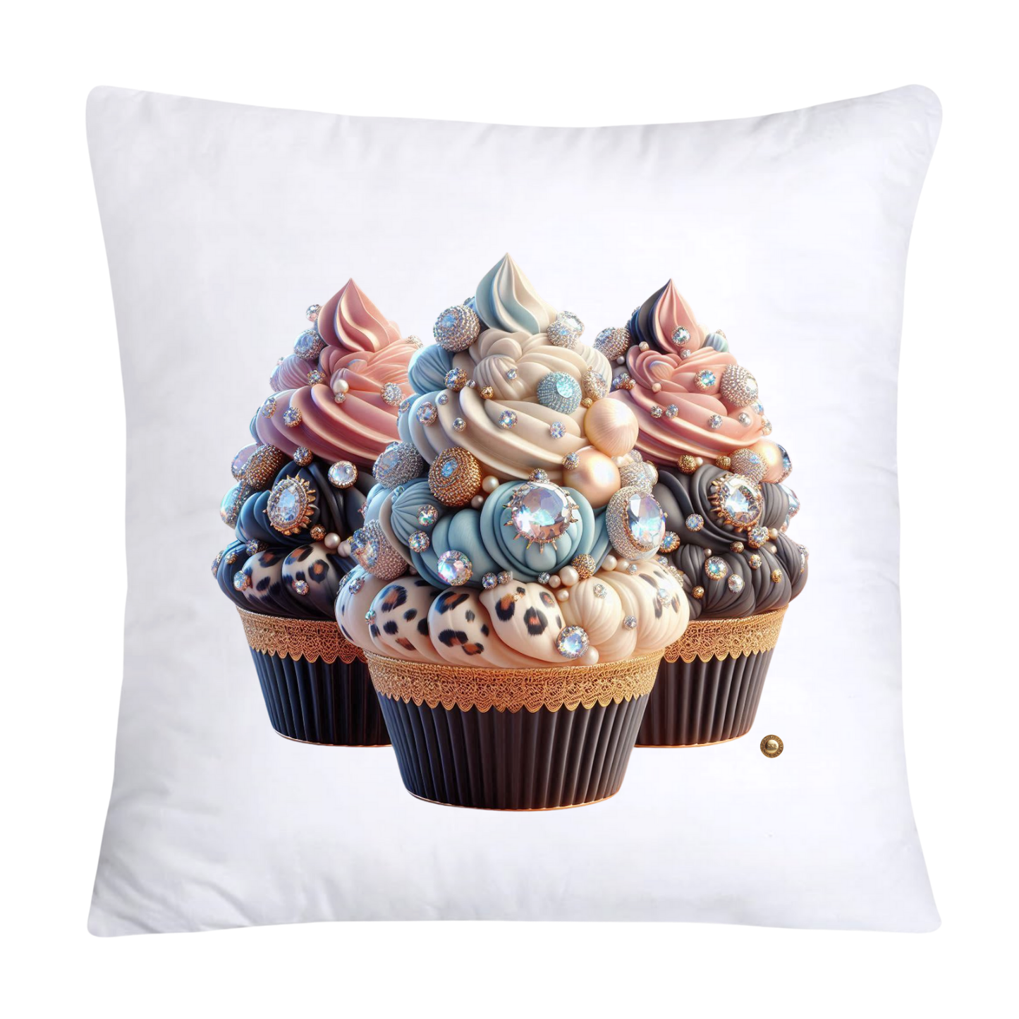Wild Animal Print Cupcake Throw Pillow Covers 18X18-3756