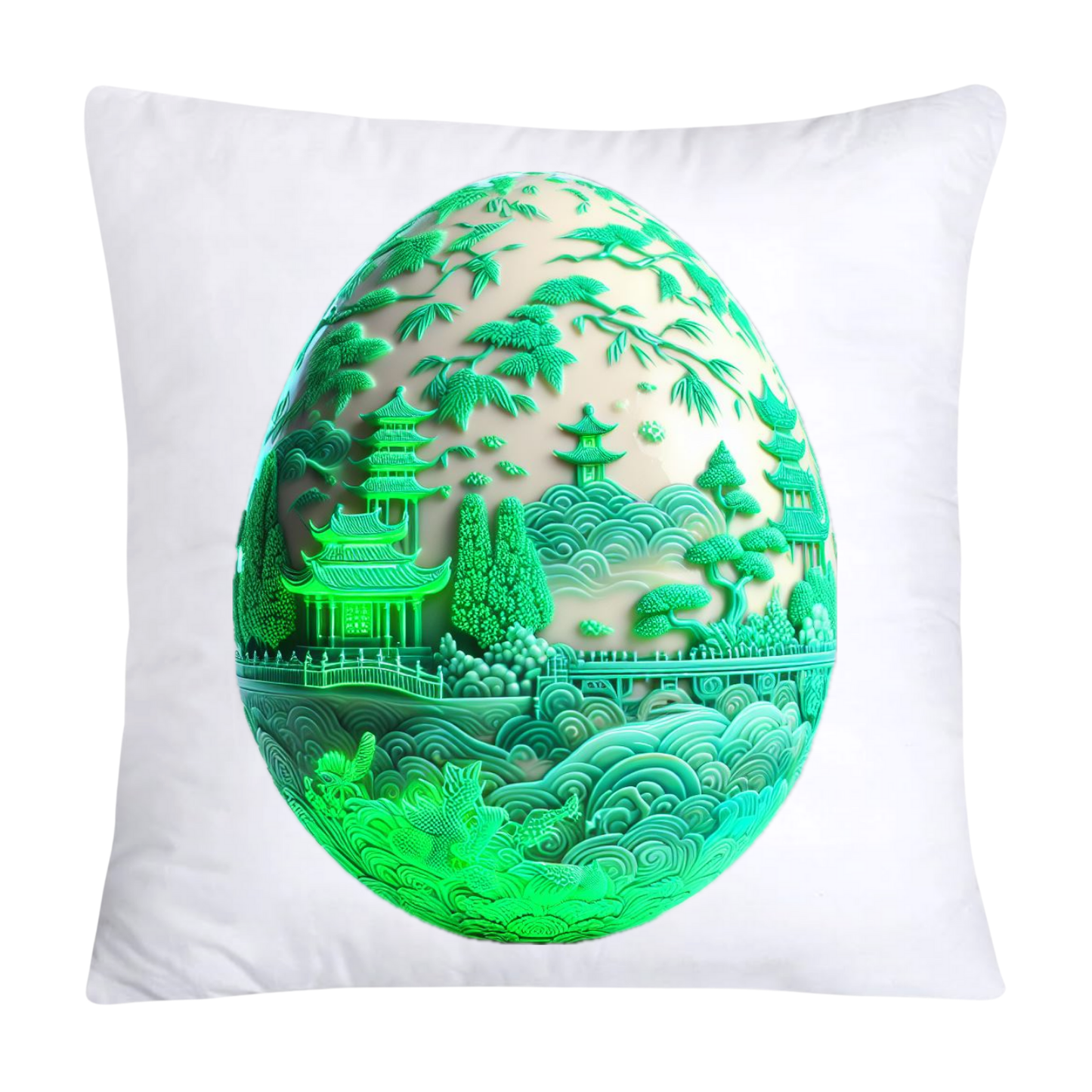 Green Willow Classic Egg 18x18 Pillow Covers-2468