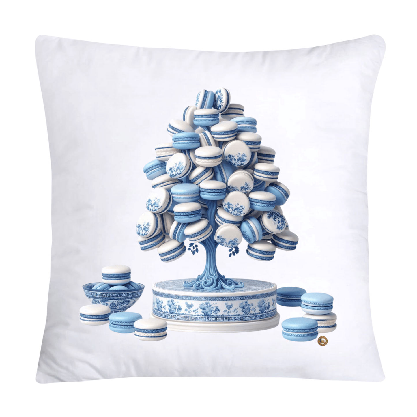 Blue Willow 18x18 Adorable Macaroon Throw Pillow Covers-2336