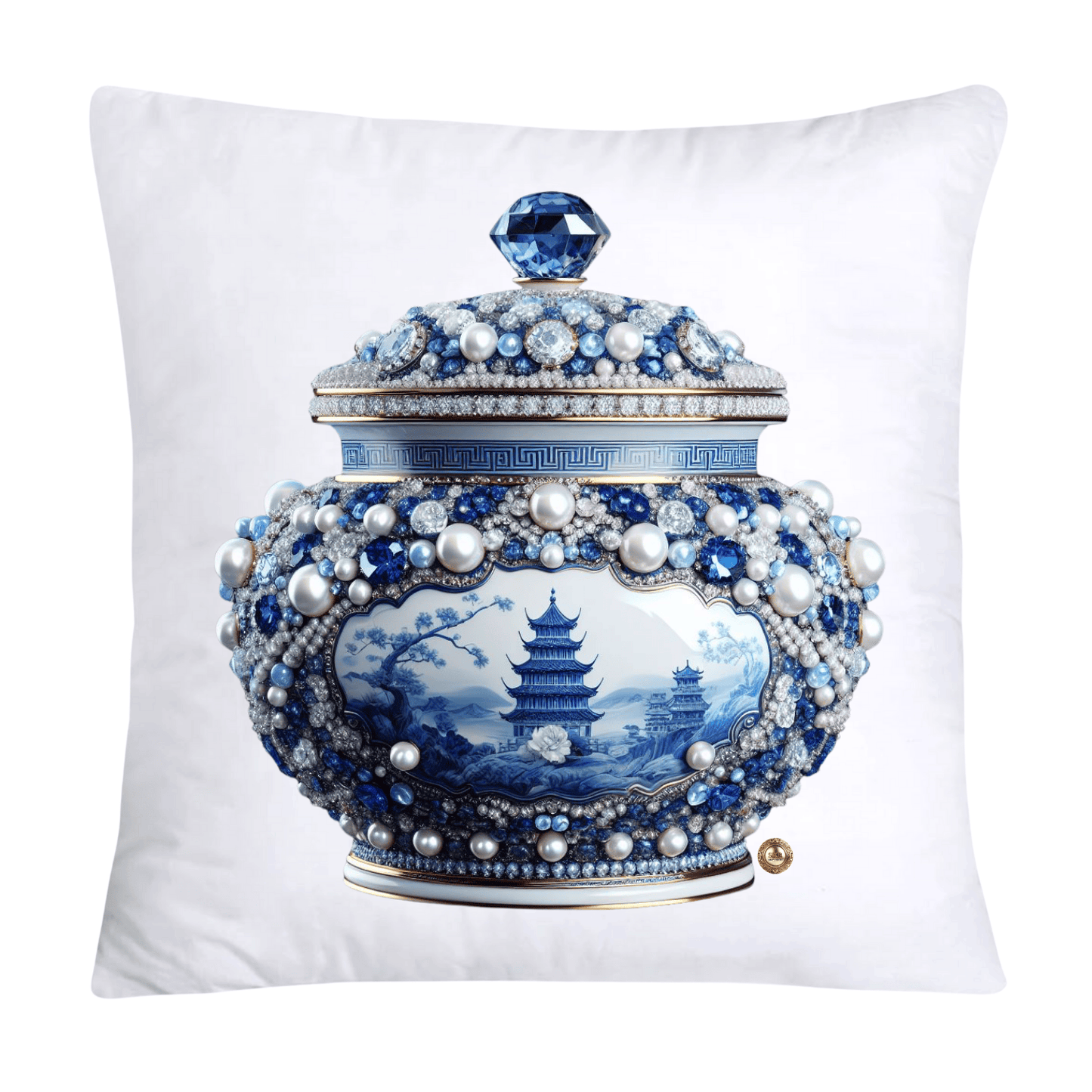 Blue and White Willow Ginger Jar Pillow Covers-70