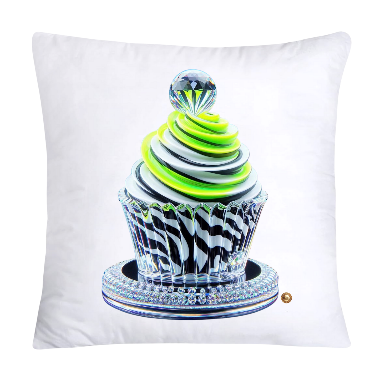 Cupcake Pillow Covers-Handblown Glass Inspired Art Images 18x18-1132