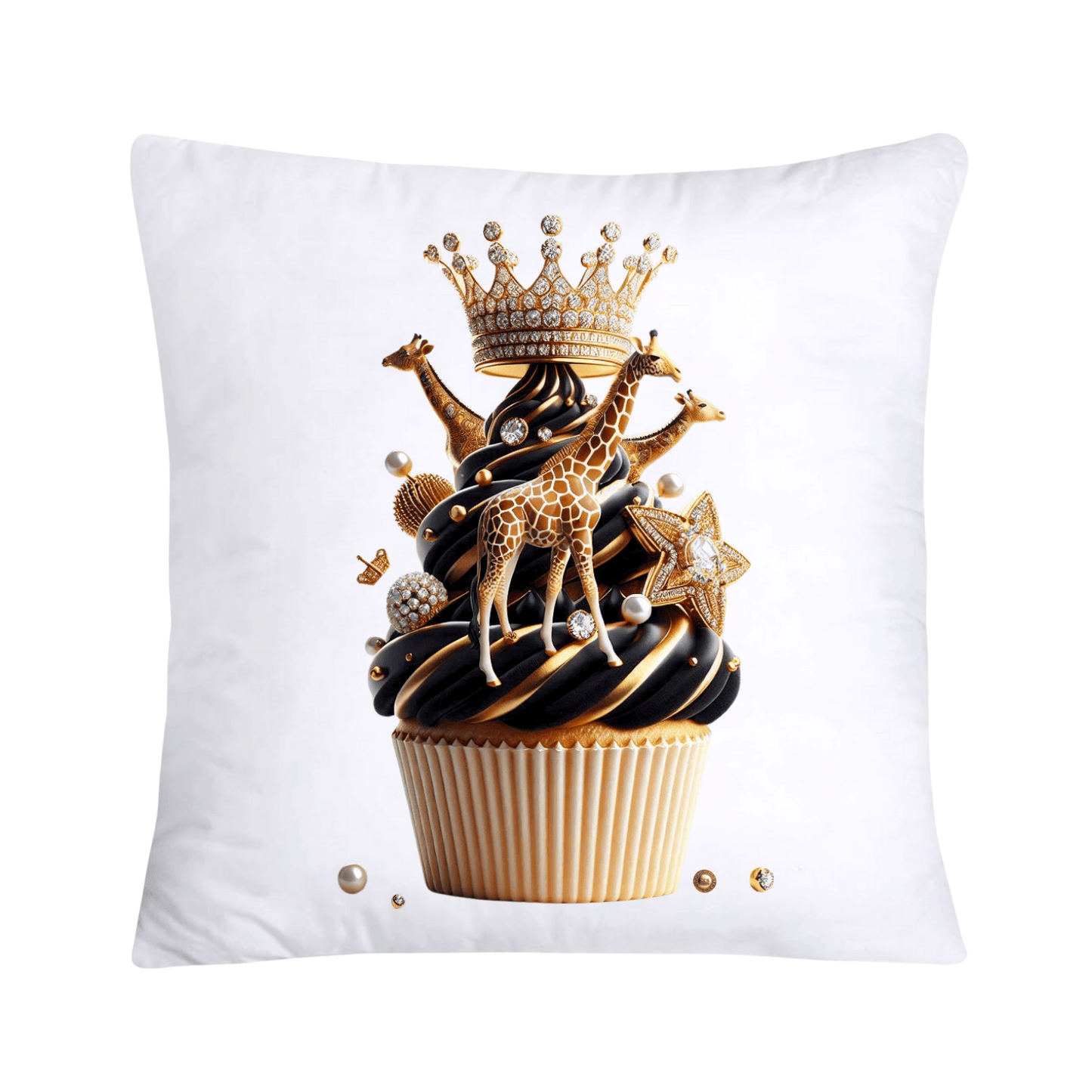 Royal and Wild Animal Print Cupcake Pillow Covers 18x18-3308