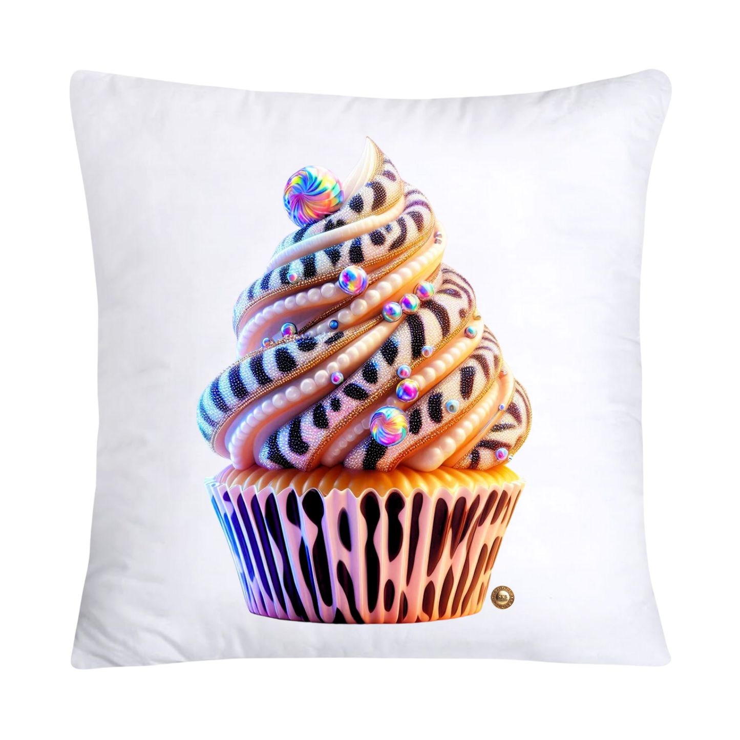 Wild Animal Print Cupcake Throw Pillow Covers 18X18-1197
