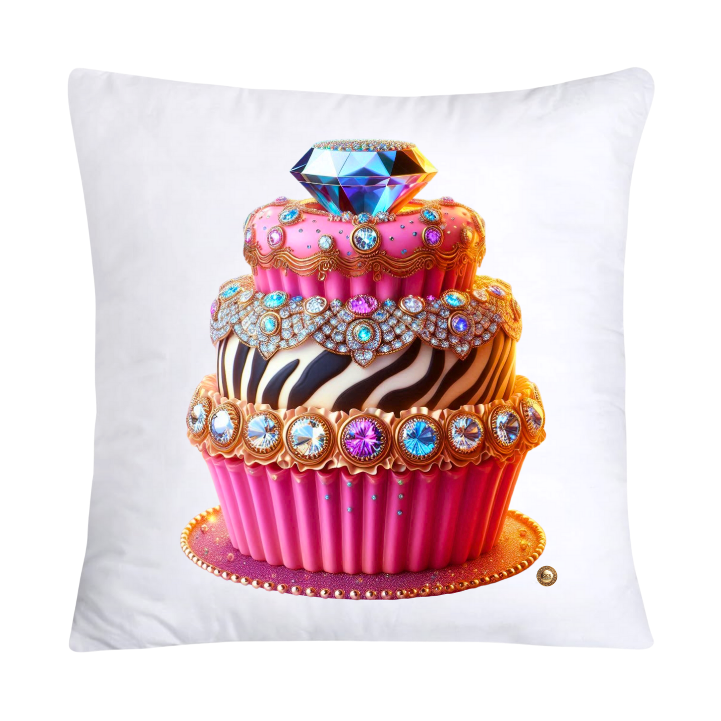 Wild Animal Print Cupcake Throw Pillow Covers 18x18-2240