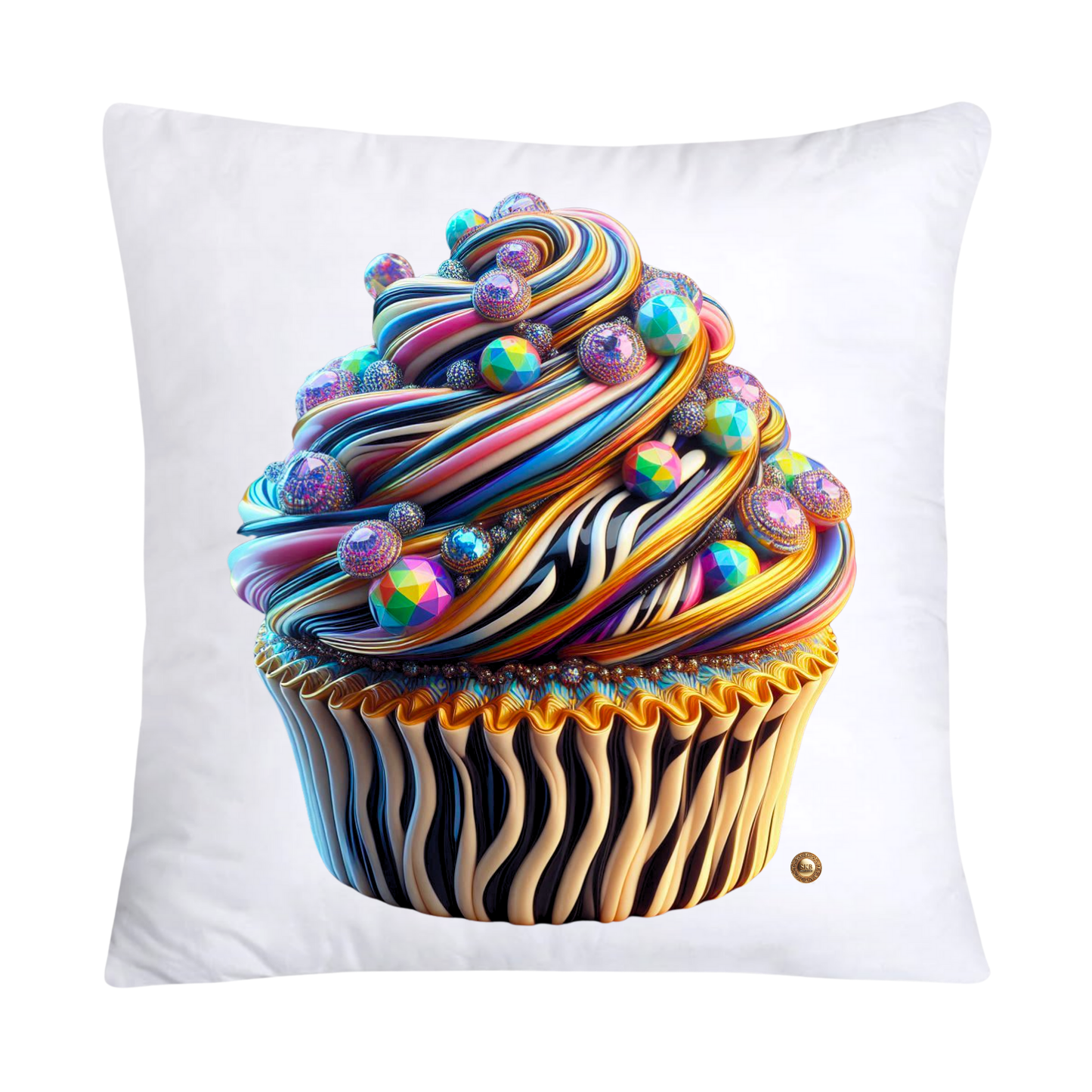 Wild Animal Print Cupcake Throw Pillow Covers 18X18-2534