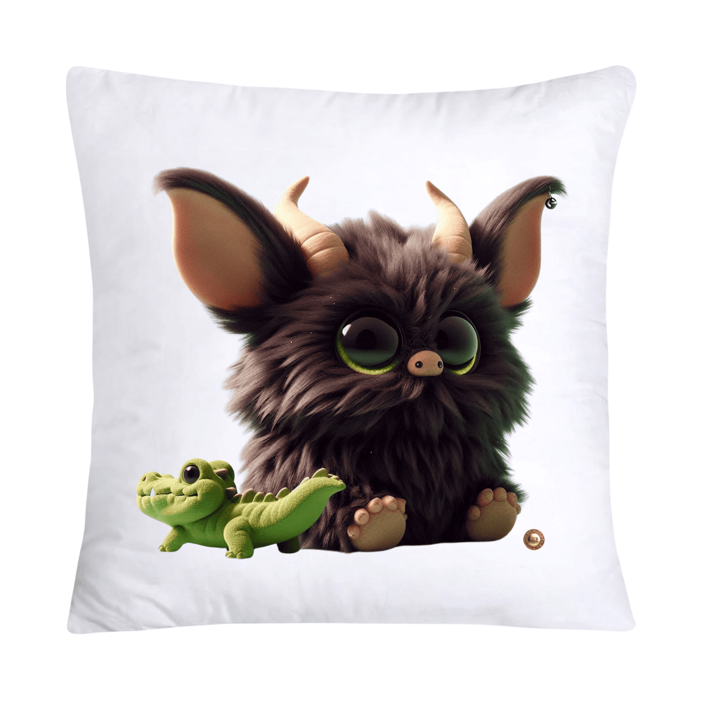 Furry Cajun Swamp Monster and His Pet Gator Pillow Covers-764