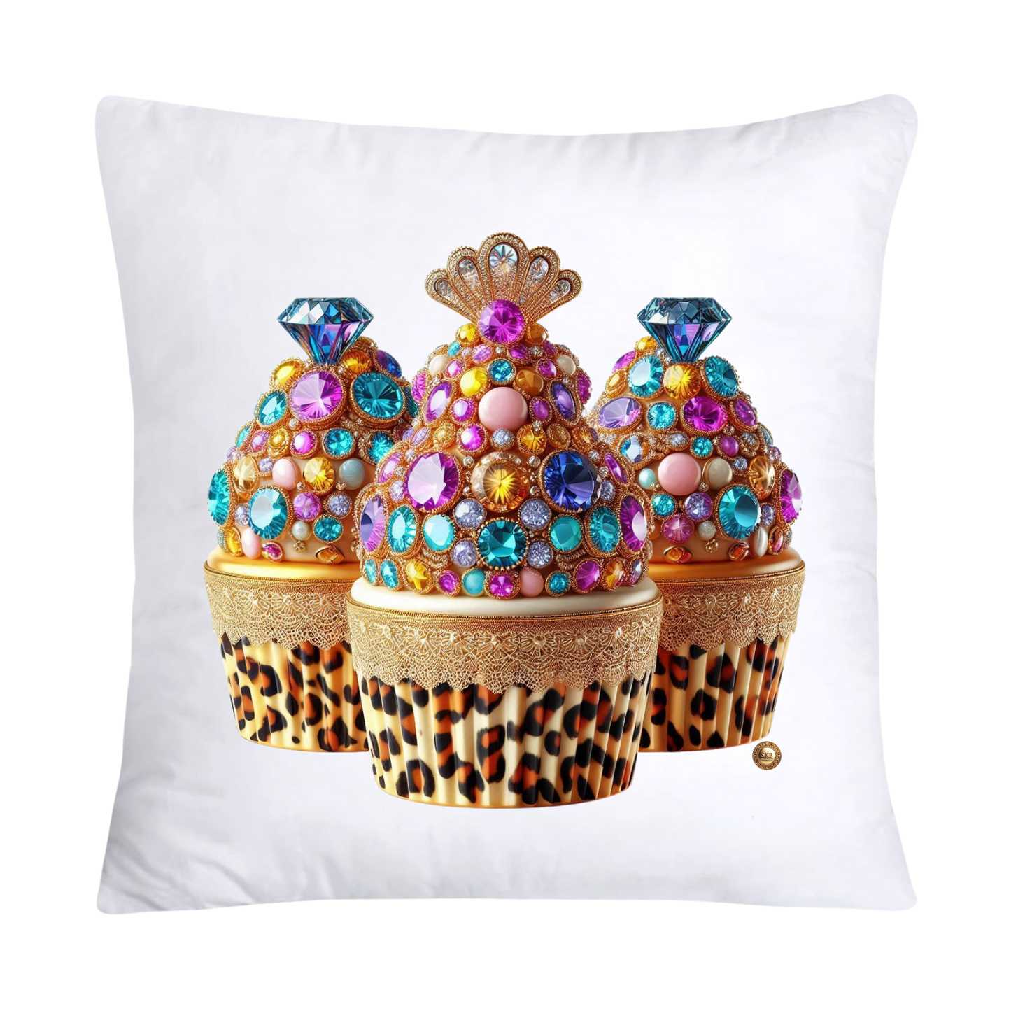 Wild Animal Print Cupcake Throw Pillow Covers 18X18-1115