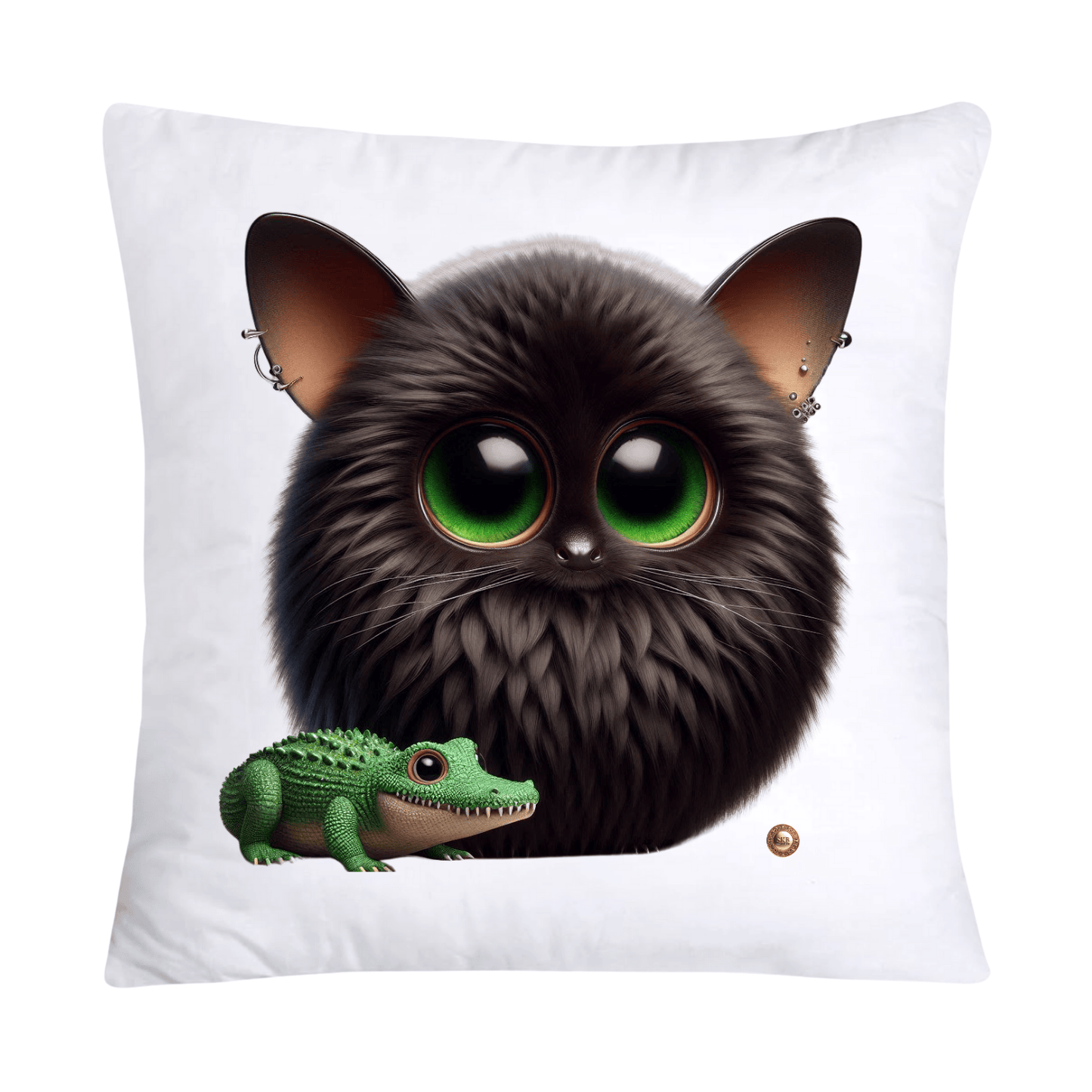 Furry Cajun Swamp Monster and His Pet Gator Pillow Covers-757