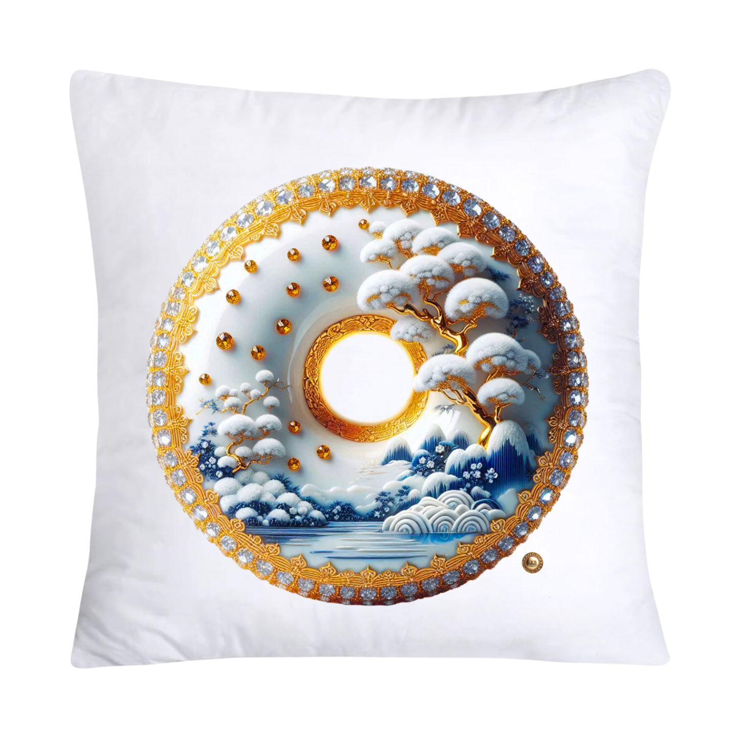 Blue Willow Whimsical Donut Throw Pillow Covers 18X18-165